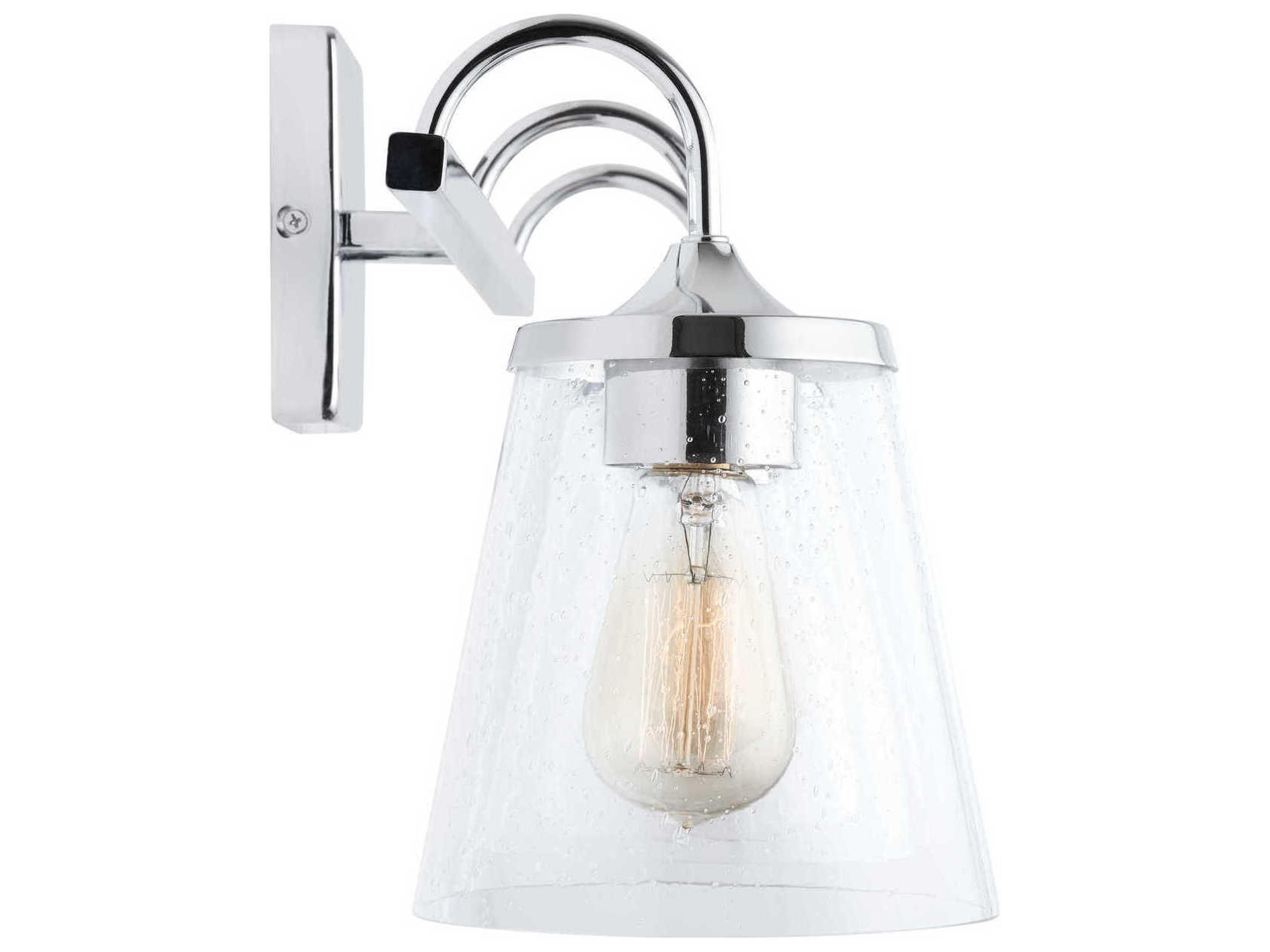 Capital Lighting 3-Light Chrome Glass Vanity Light