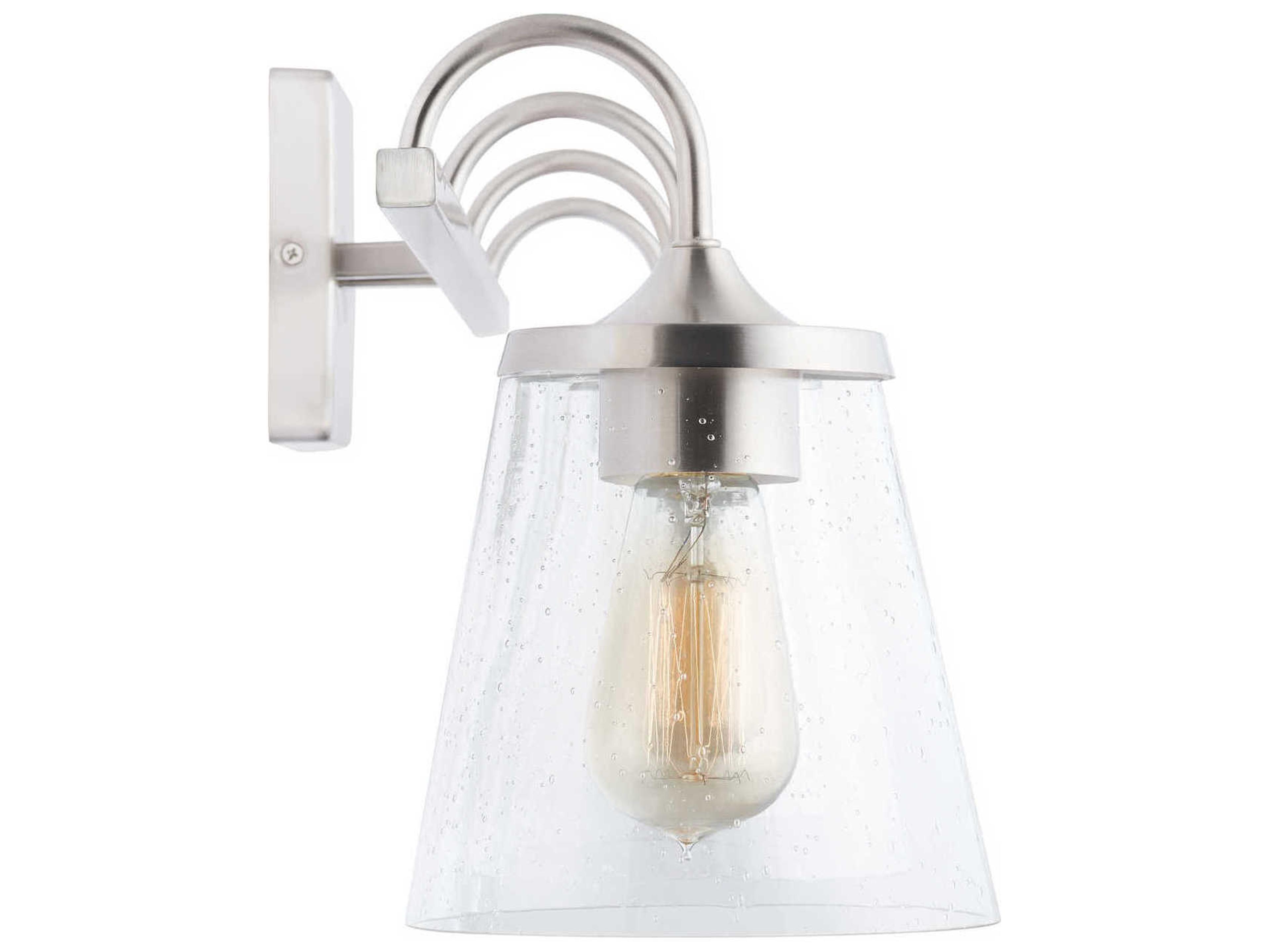 Capital Lighting 4-Light Brushed Nickel Glass Vanity Light