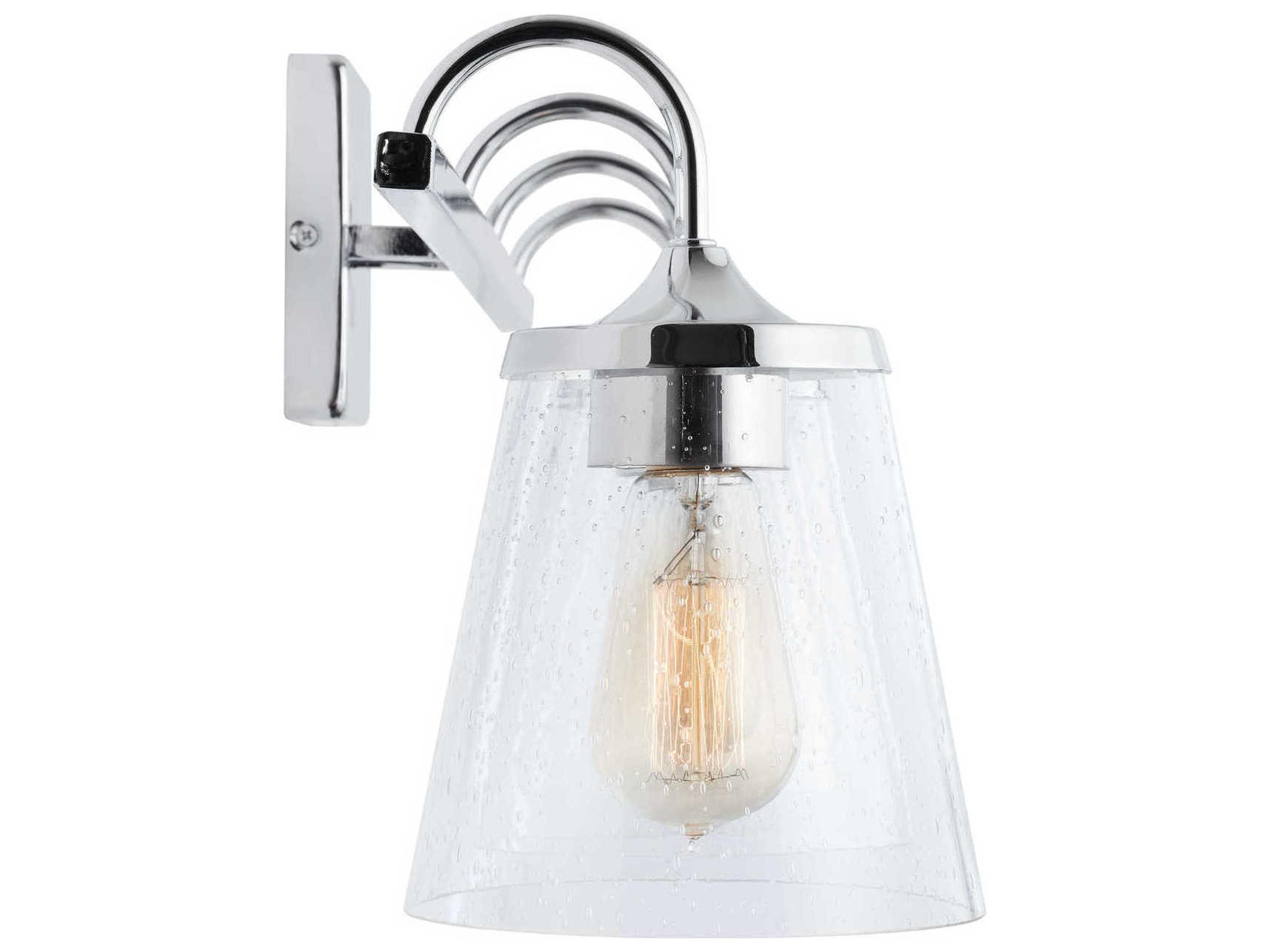 Capital Lighting 4-Light Chrome Glass Vanity Light