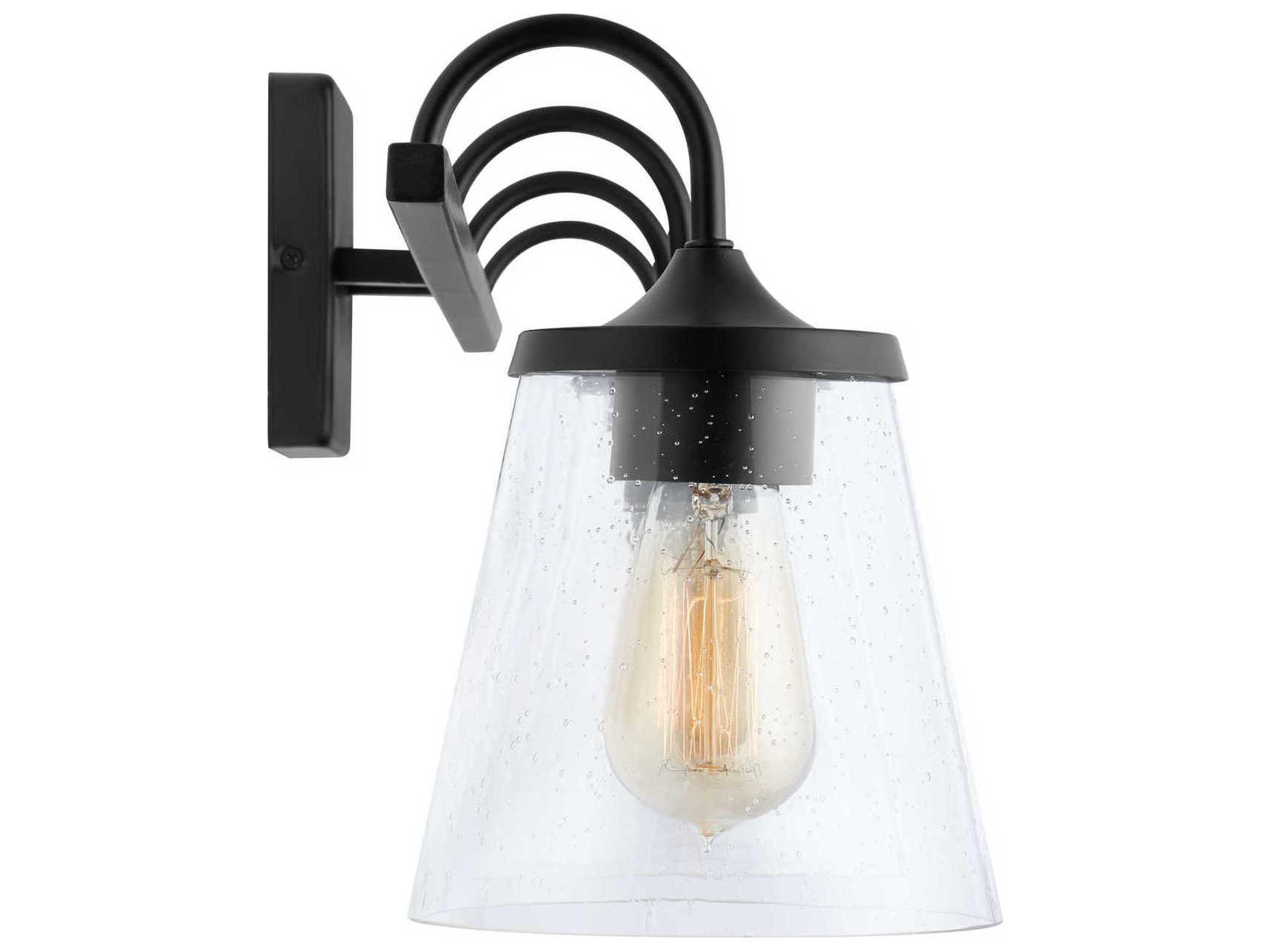 Capital Lighting 4-Light Matte Black Glass Vanity Light