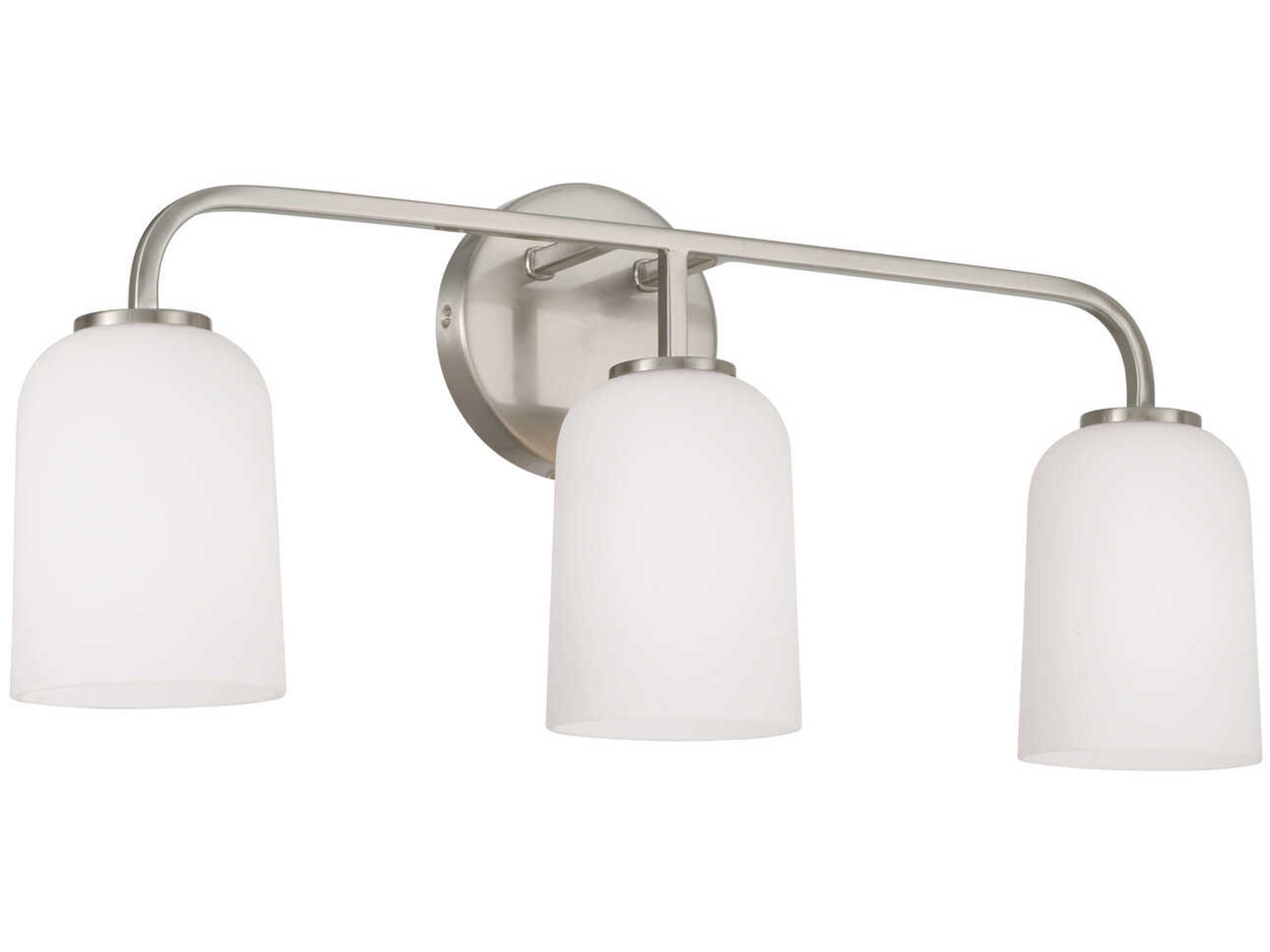 Lawson 3-Light Brushed Nickel Glass Vanity Light