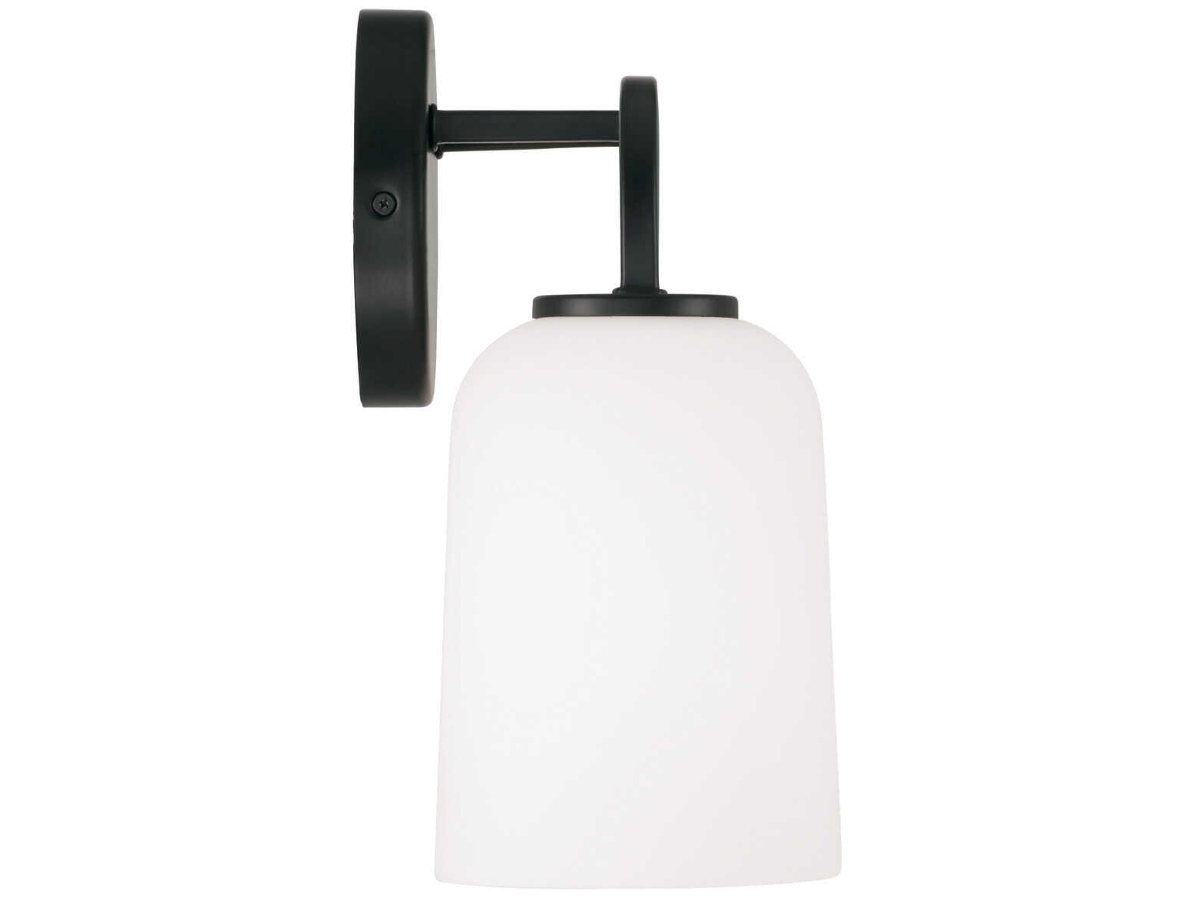 Capital Lighting Lawson 4-Light Matte Black Glass Vanity Light
