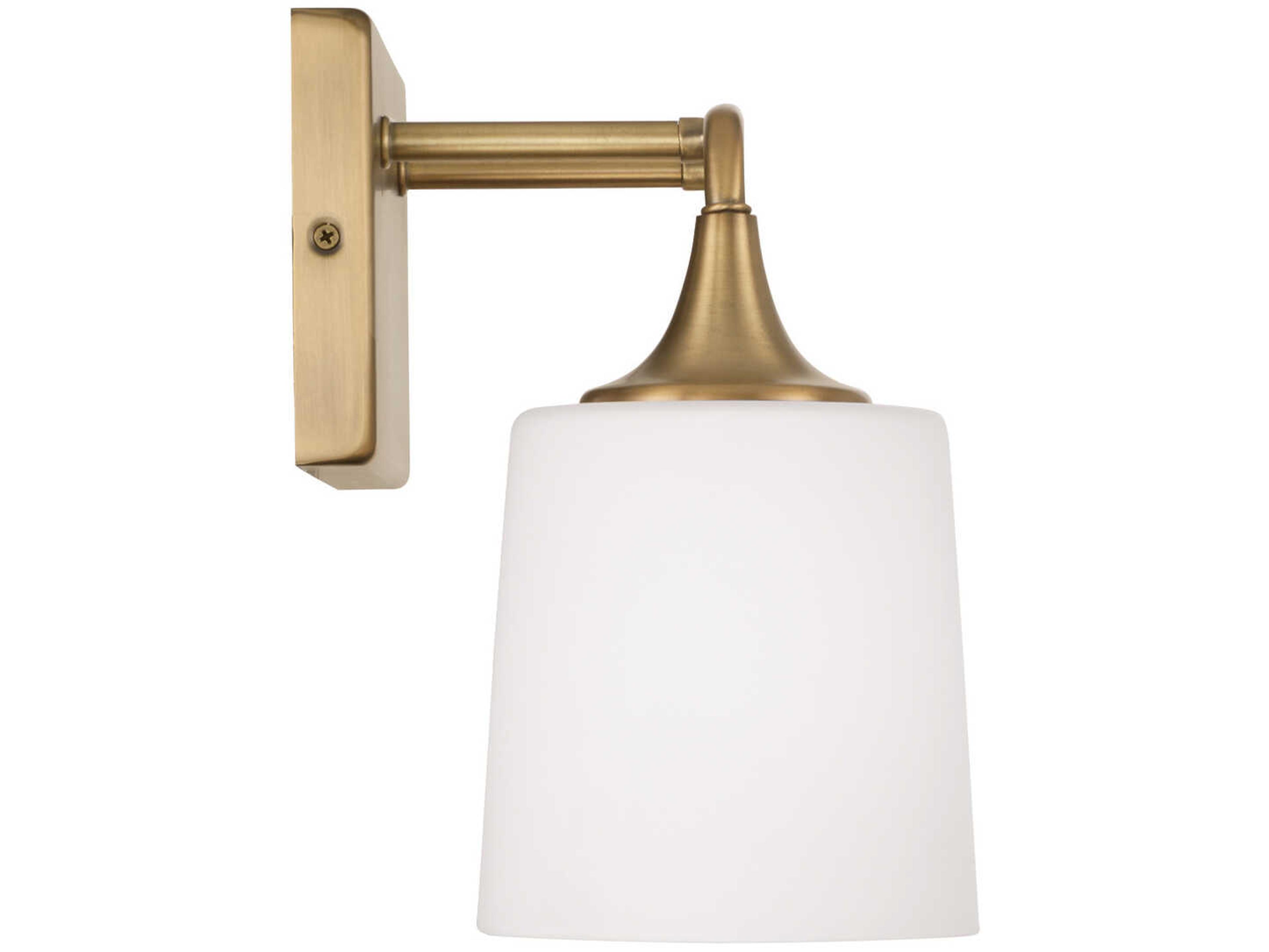 Capital Lighting Presley 2-Light Aged Brass Glass Vanity Light
