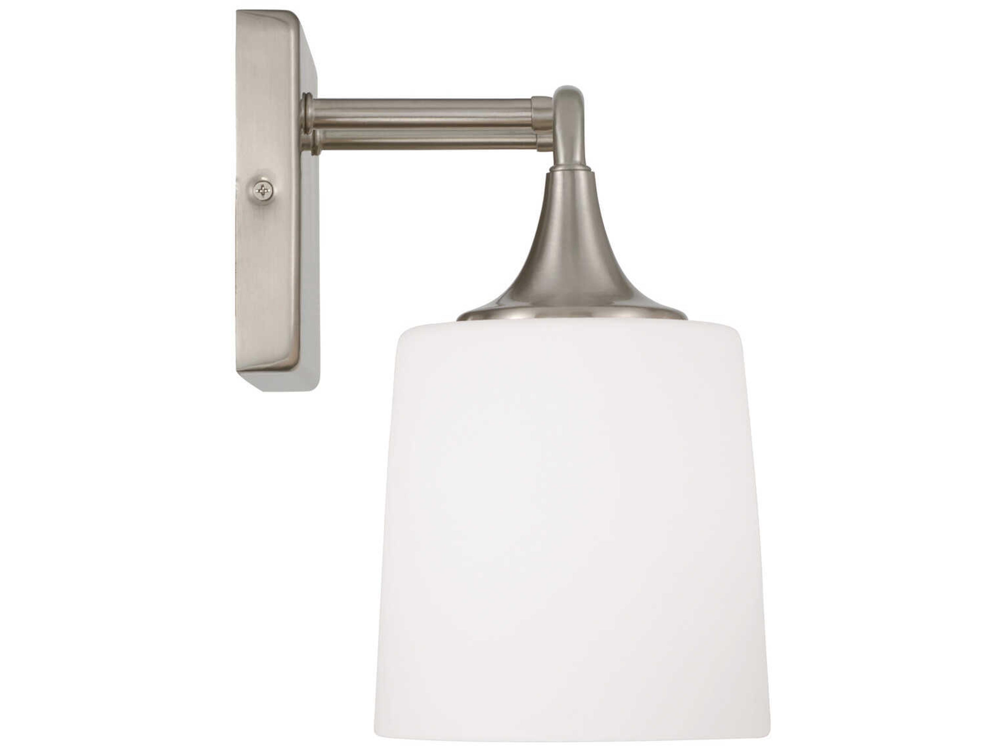 Capital Lighting Presley 2-Light Brushed Nickel Glass Vanity Light