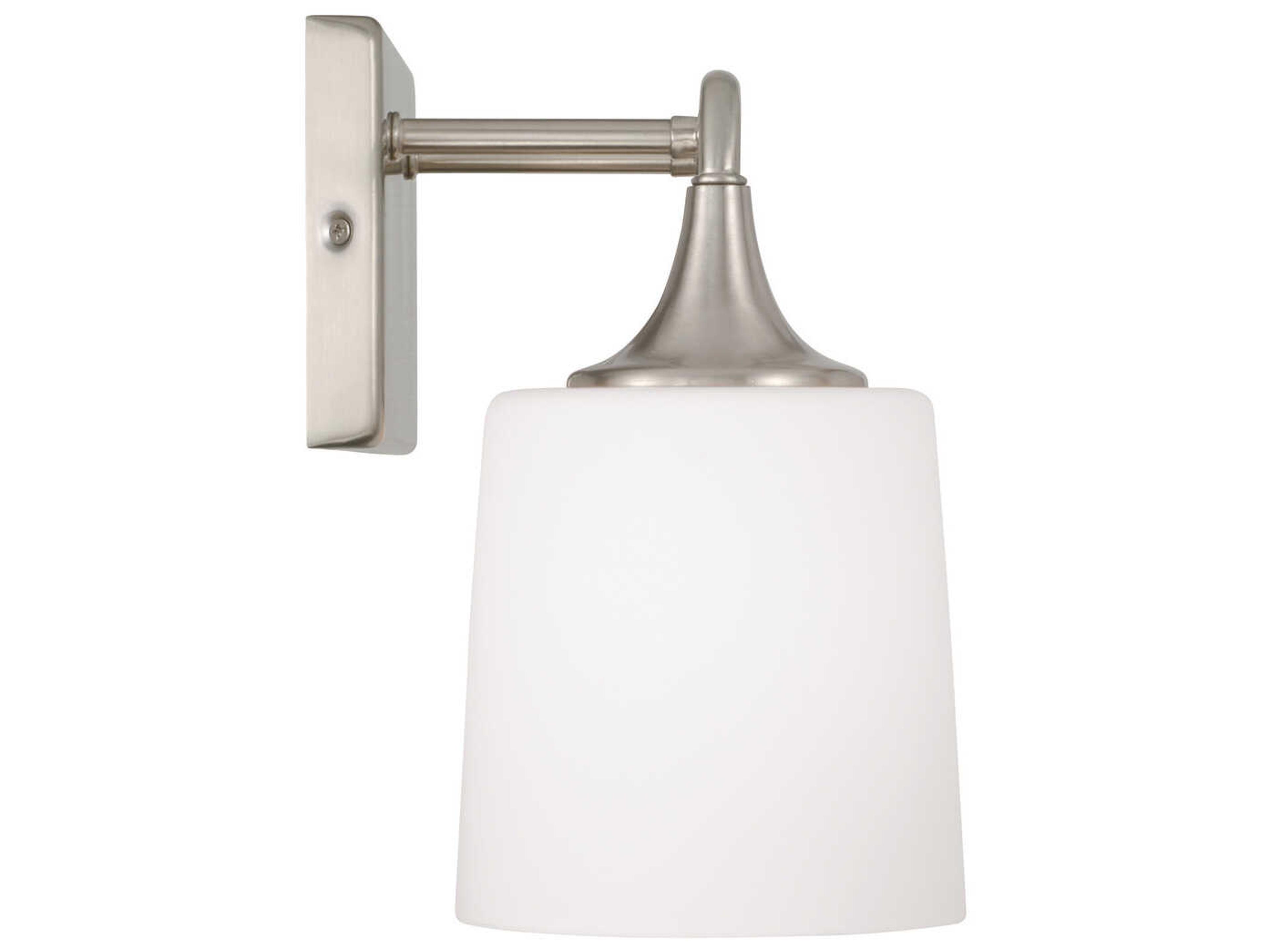 Capital Lighting Presley 3-Light Brushed Nickel Glass Vanity Light