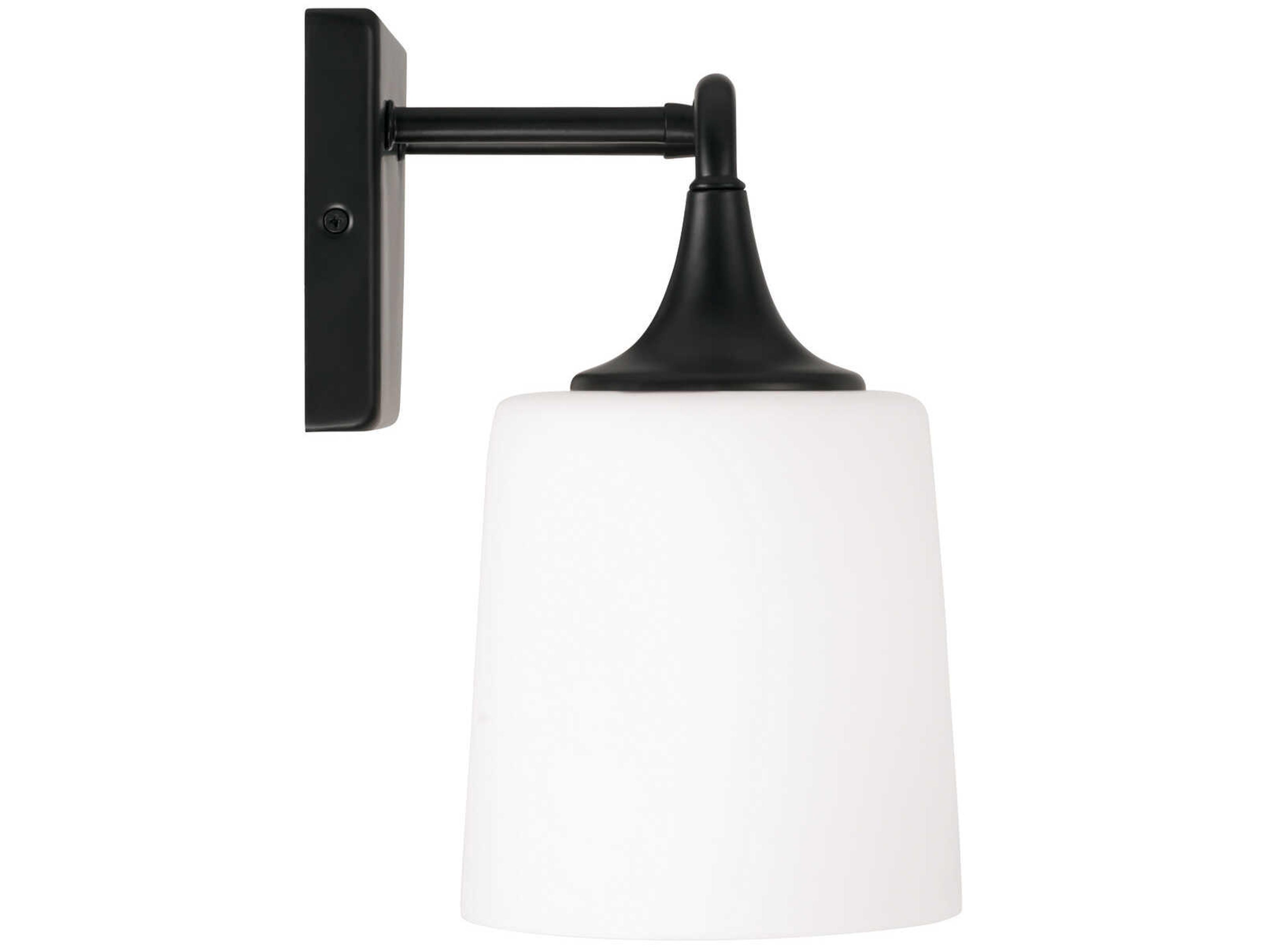 Capital Lighting Presley 3-Light Matte Black Glass Vanity Light