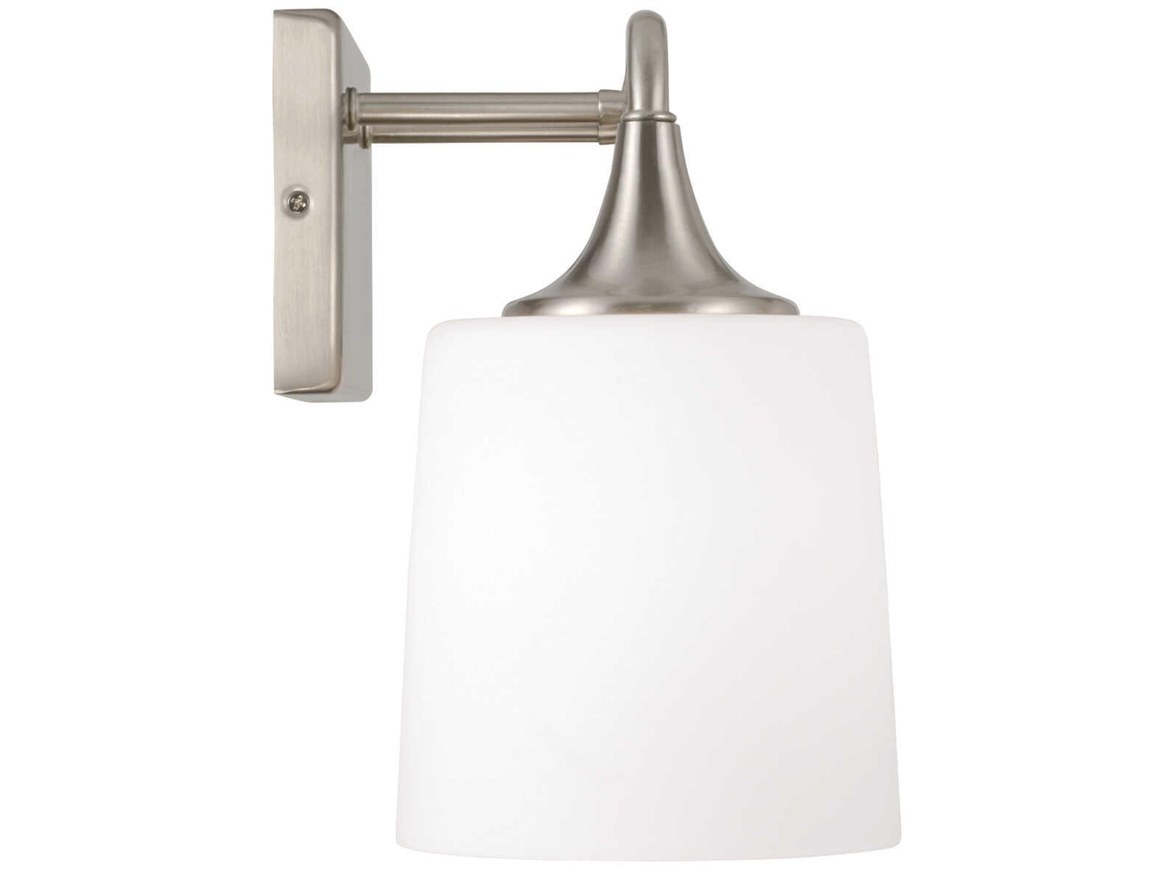 Capital Lighting Presley 4-Light Brushed Nickel Glass Vanity Light