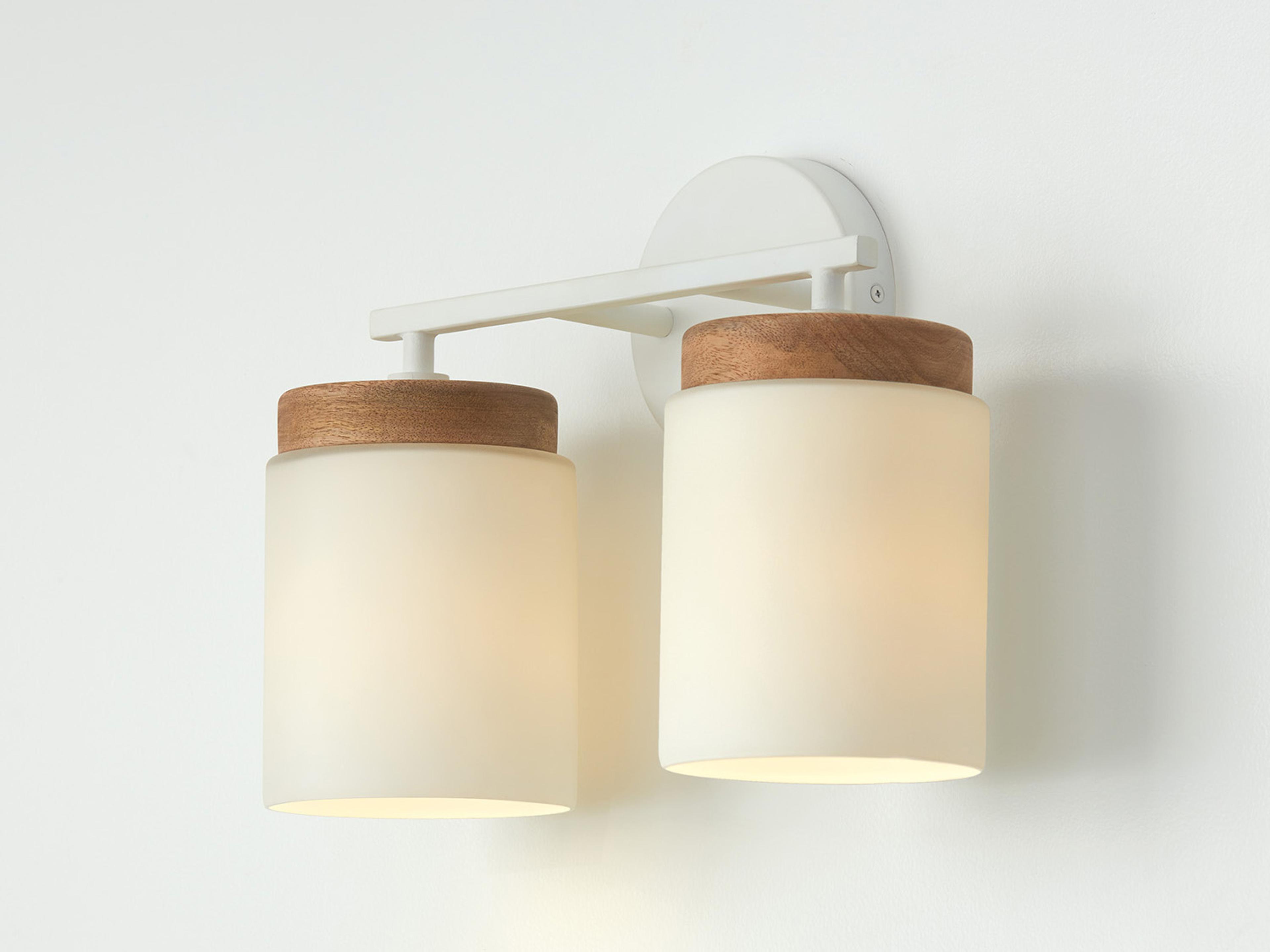 Capital Lighting Liam 2-Light Light Wood And White Vanity