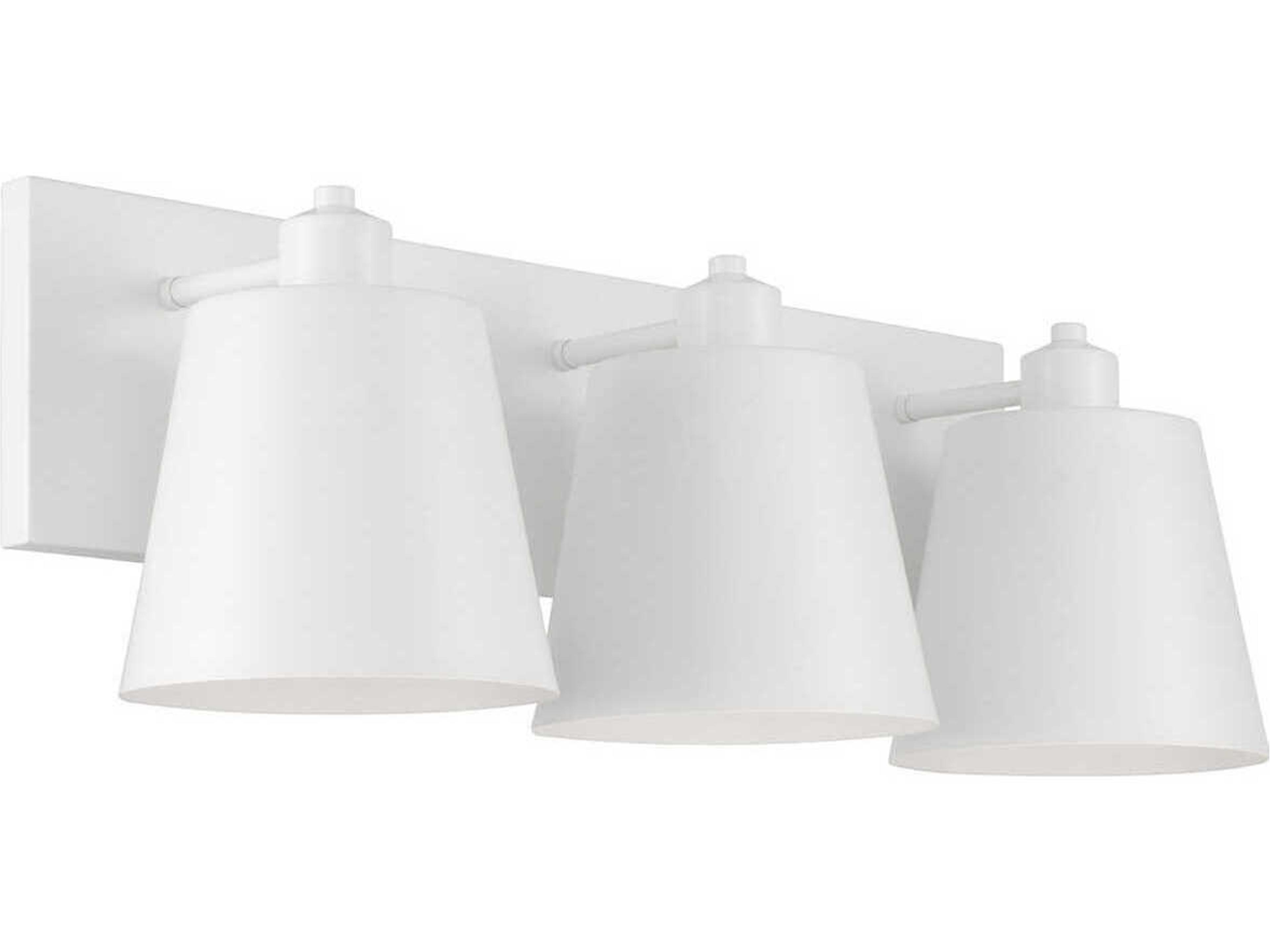 Alden 3-Light Matte White Vanity Light