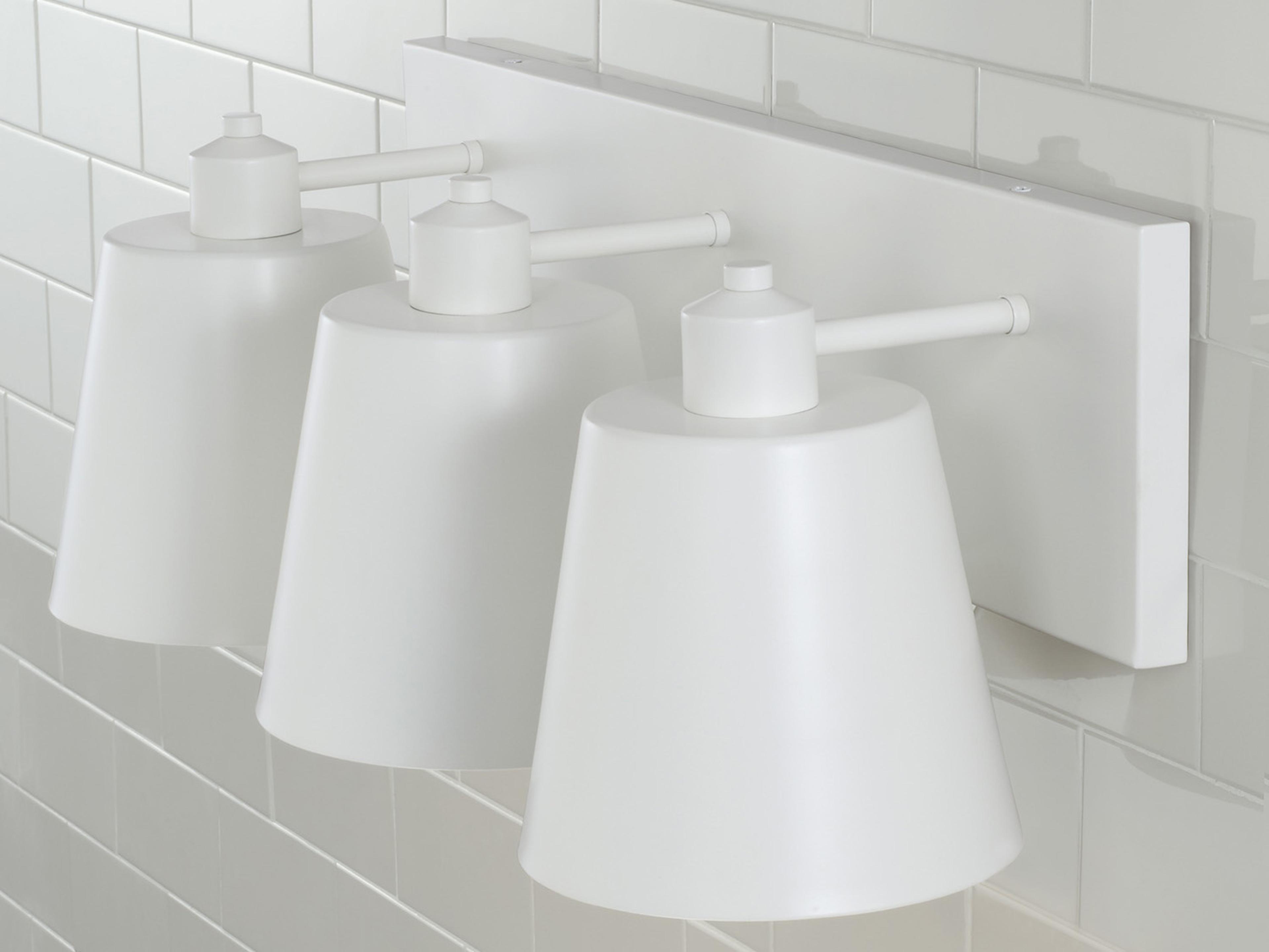 Capital Lighting Alden 3-Light Matte White Vanity Light