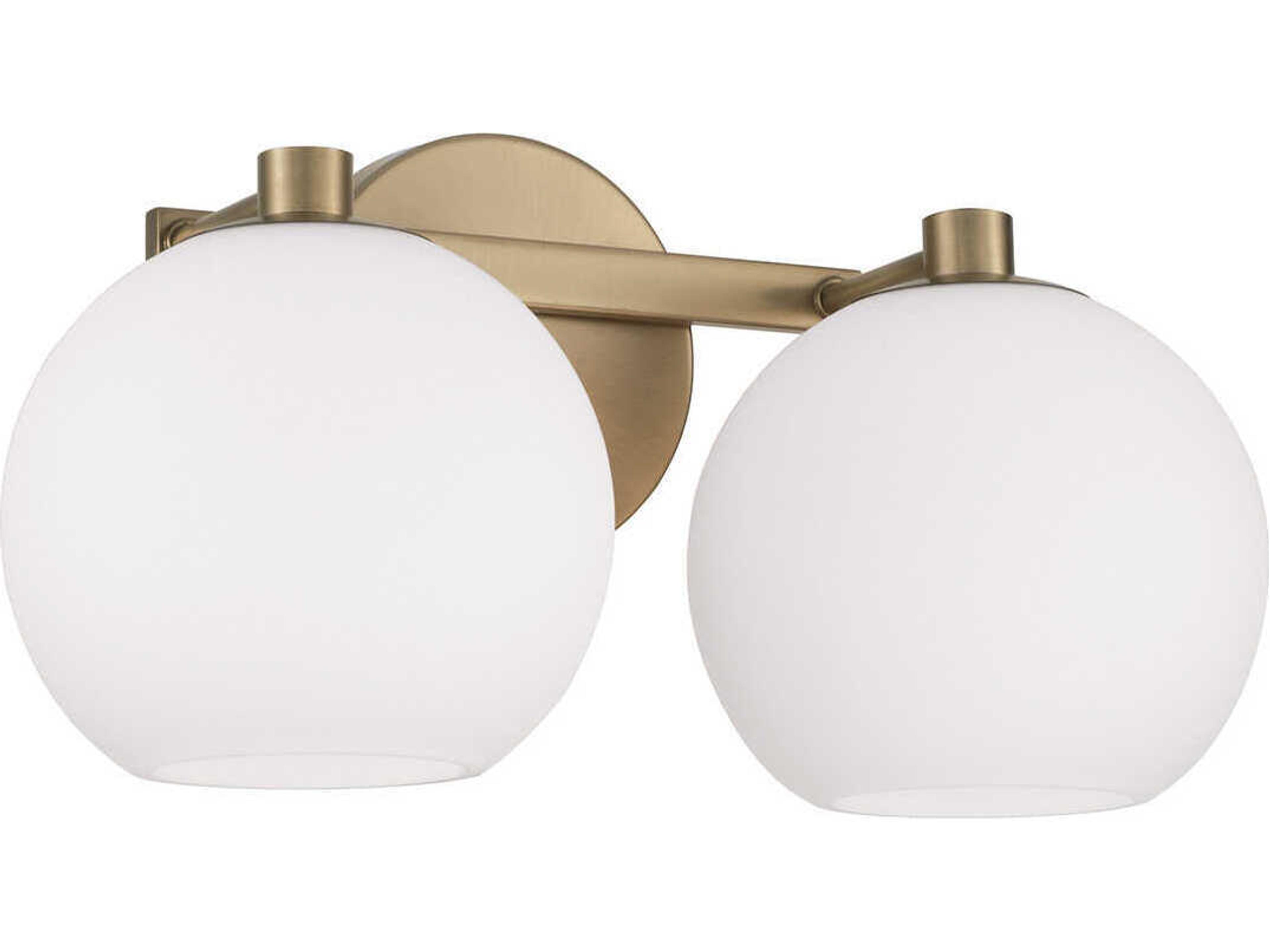 Ansley 2-Light Aged Brass Vanity Light