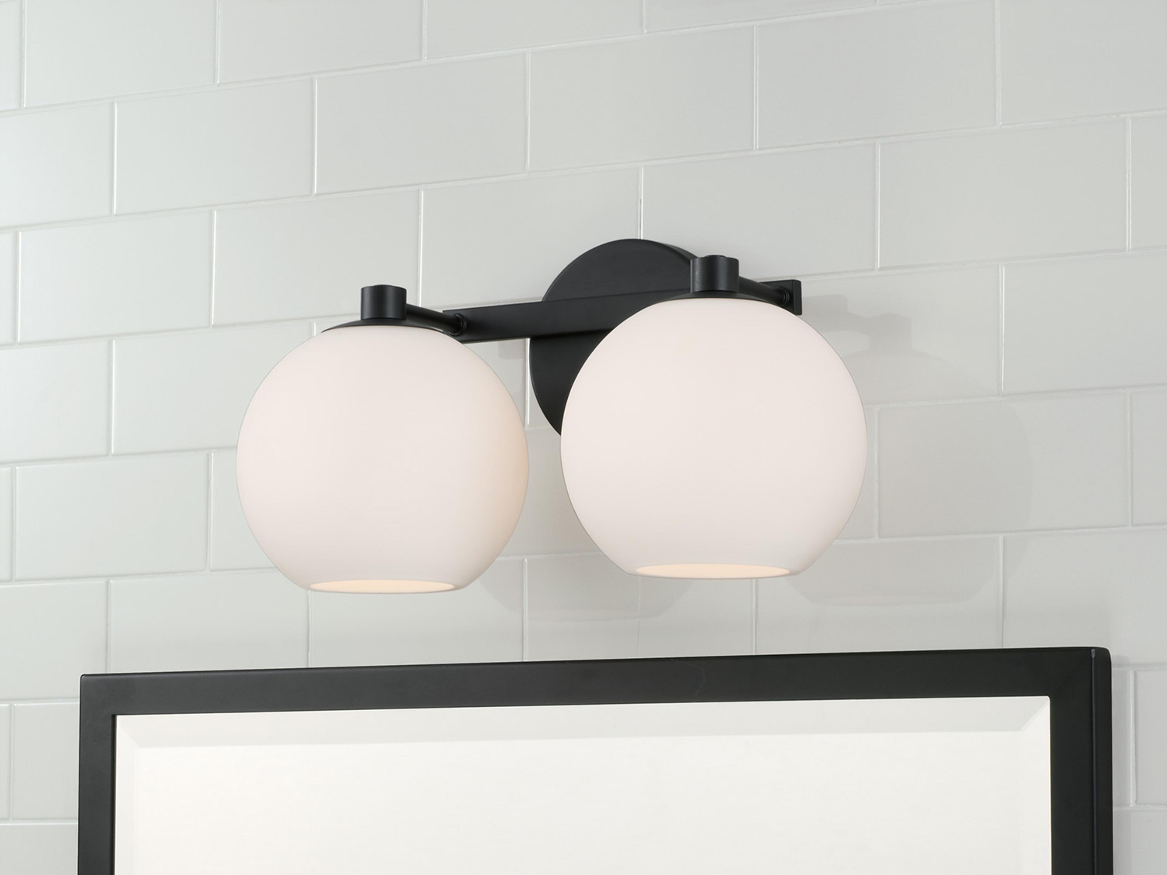 Capital Lighting Ansley 2-Light Matte Black Vanity Light