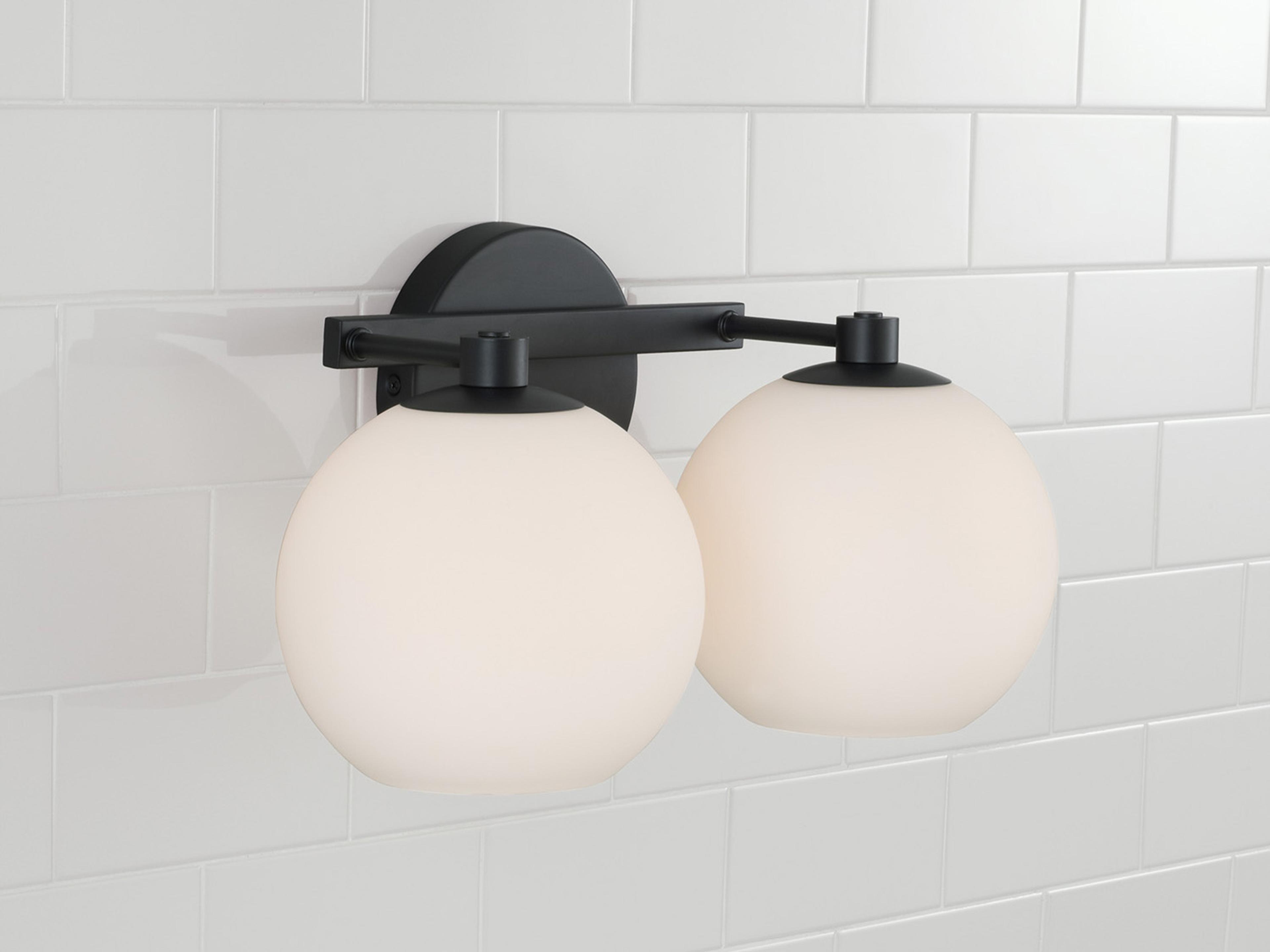 Capital Lighting Ansley 2-Light Matte Black Vanity Light