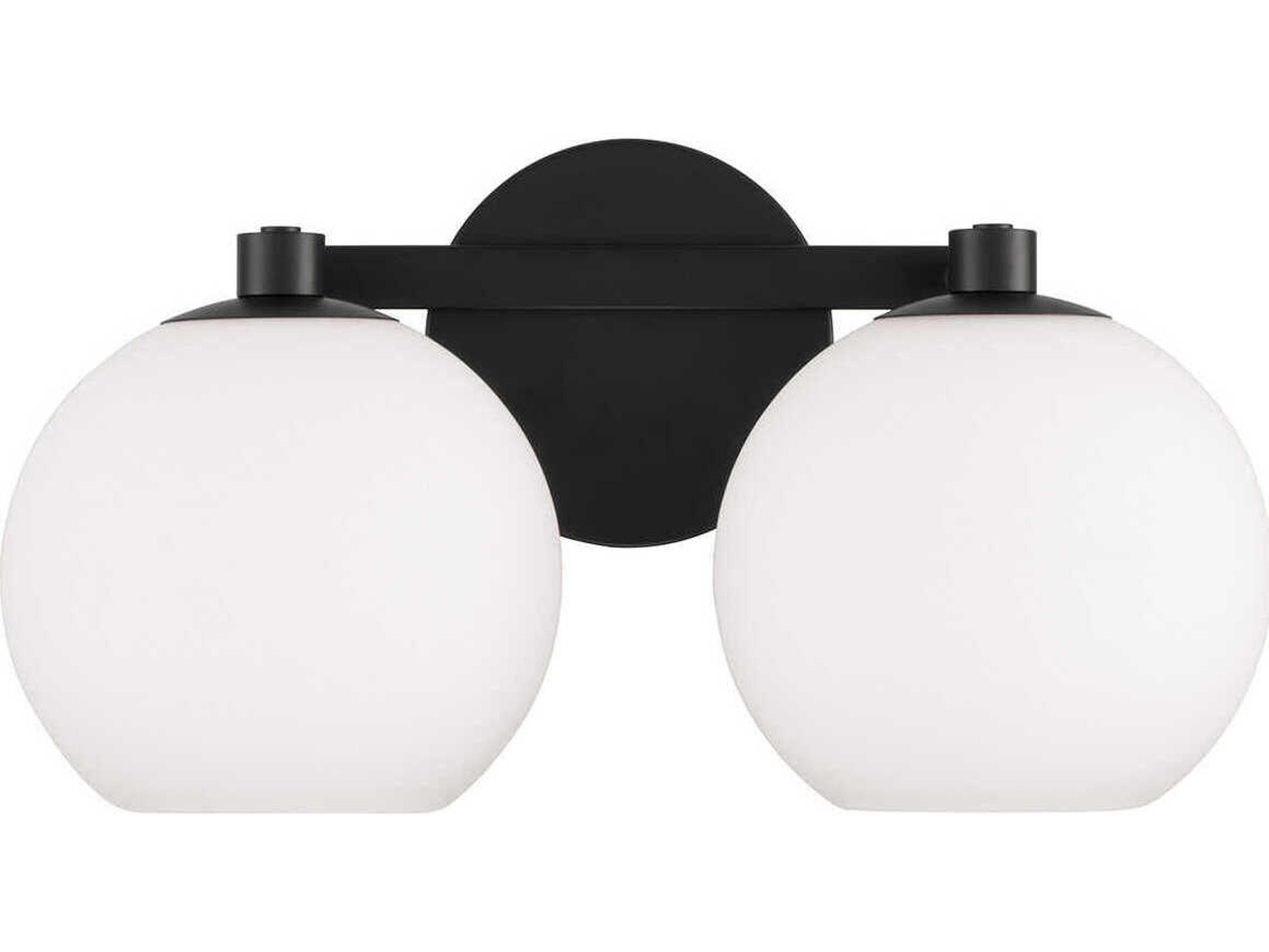Capital Lighting Ansley 2-Light Matte Black Vanity Light