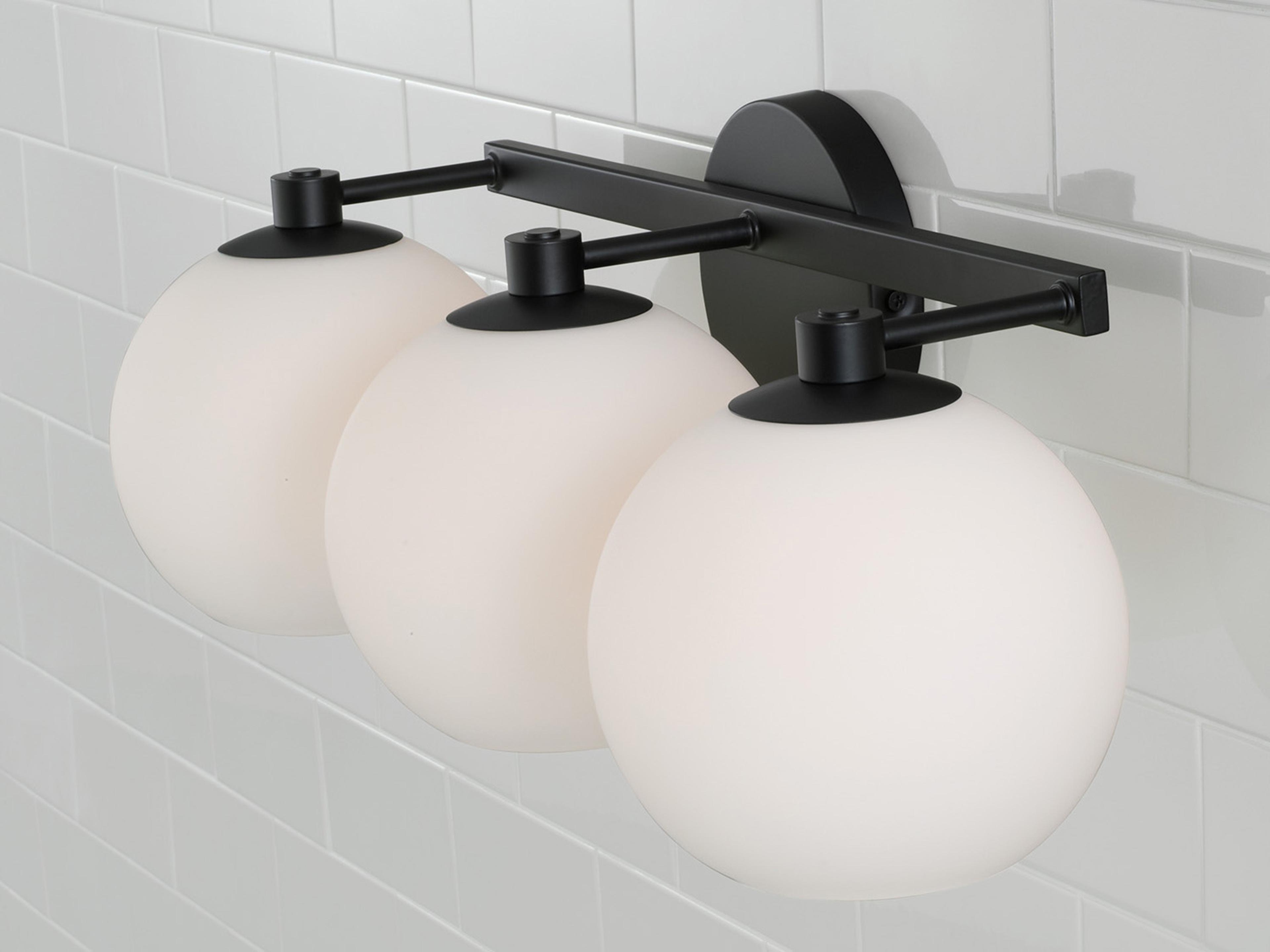 Capital Lighting Ansley 3-Light Matte Black Vanity Light