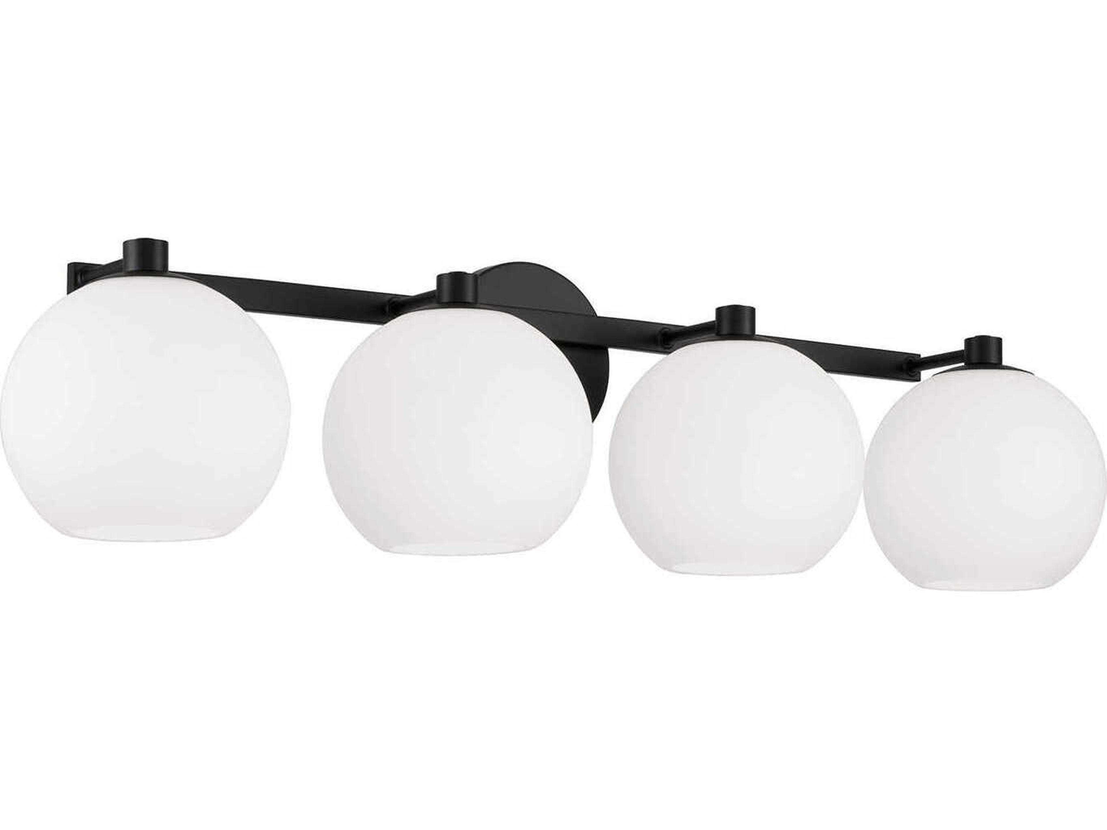 Ansley 4-Light Matte Black Vanity Light