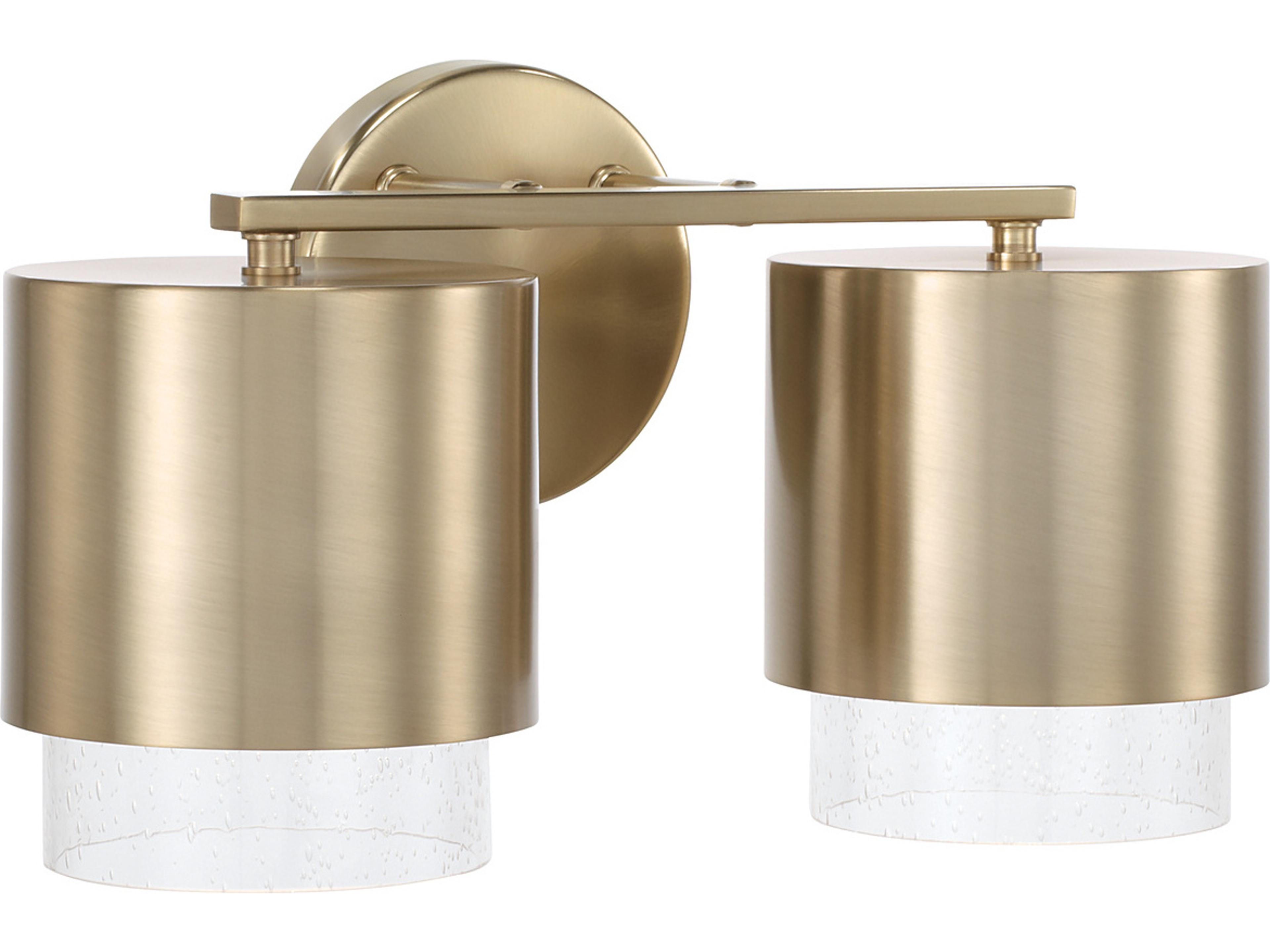 Weller 2-Light Matte Brass Vanity Light