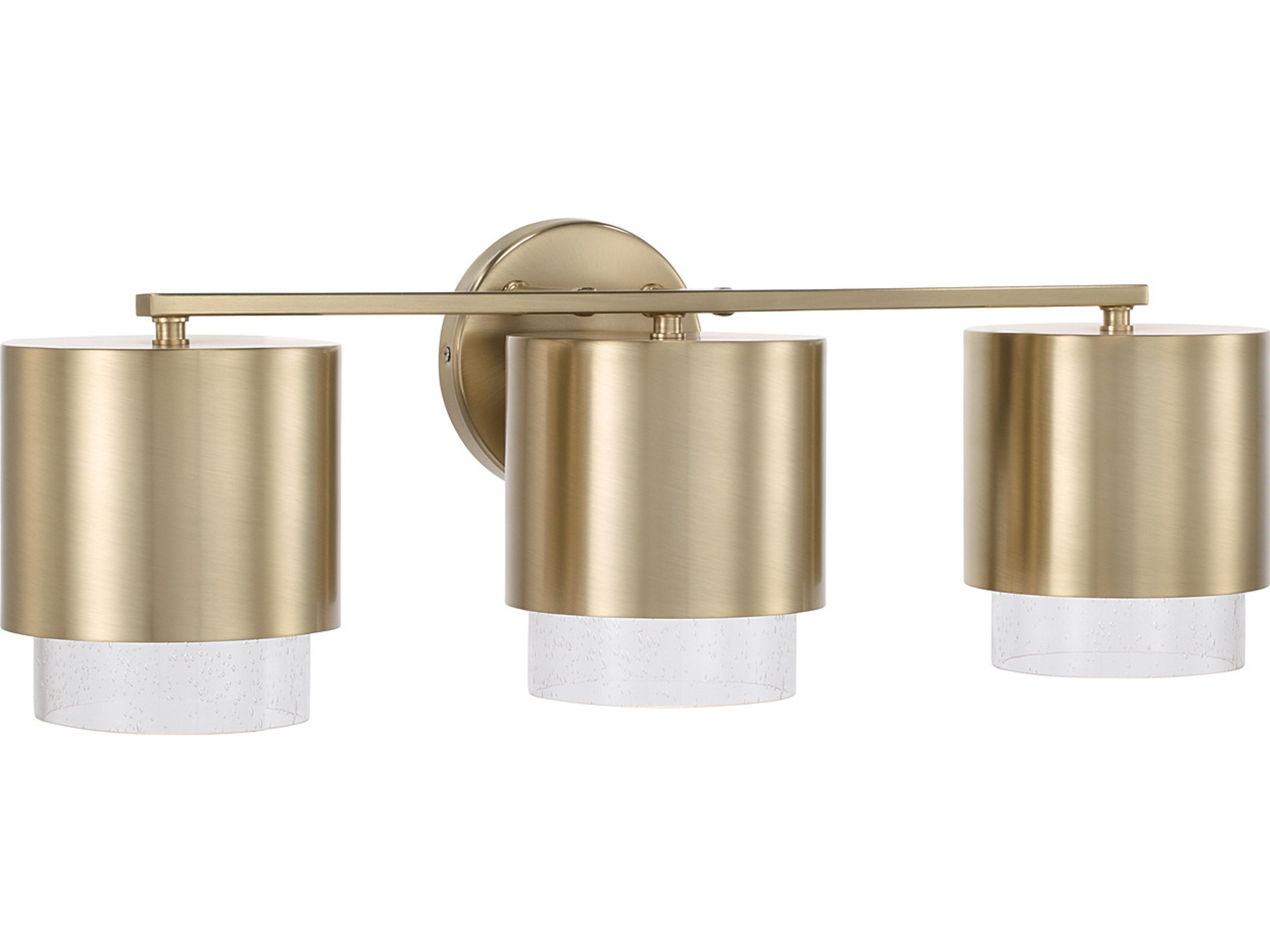 Weller 3-Light Matte Brass Vanity Light
