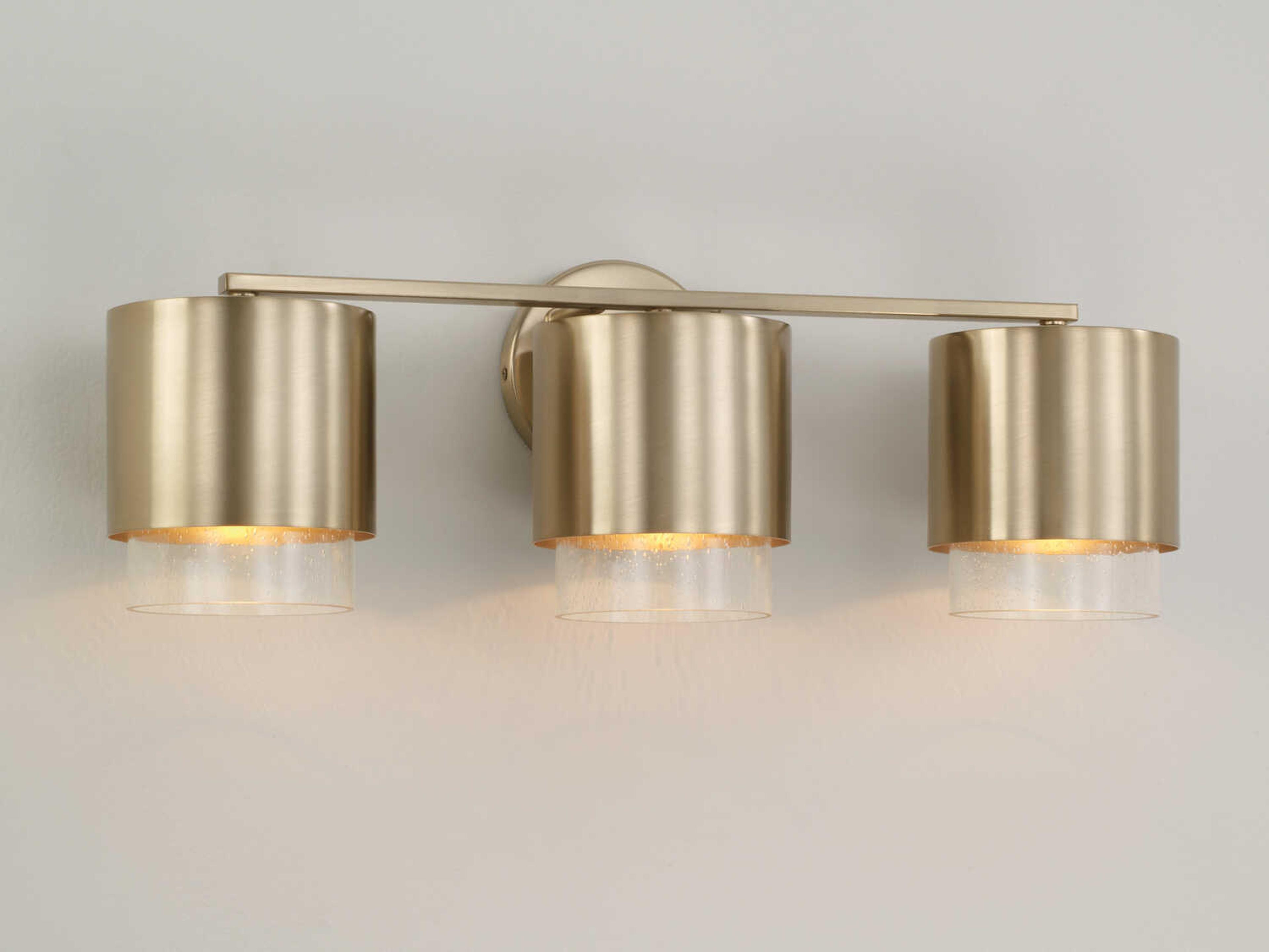 Capital Lighting Weller 3-Light Matte Brass Vanity Light