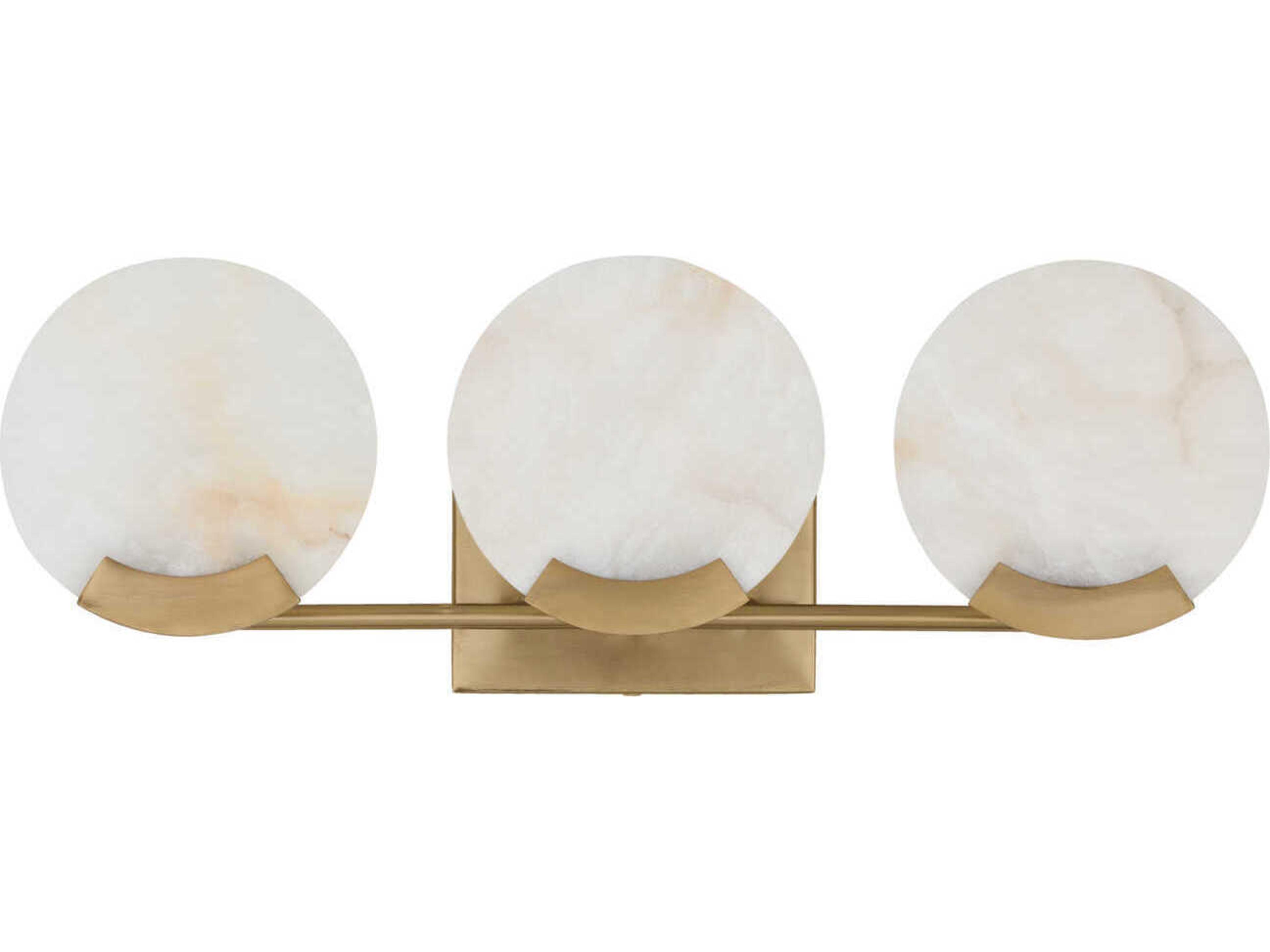 Oriya 3-Light Aged Brass Vanity Light
