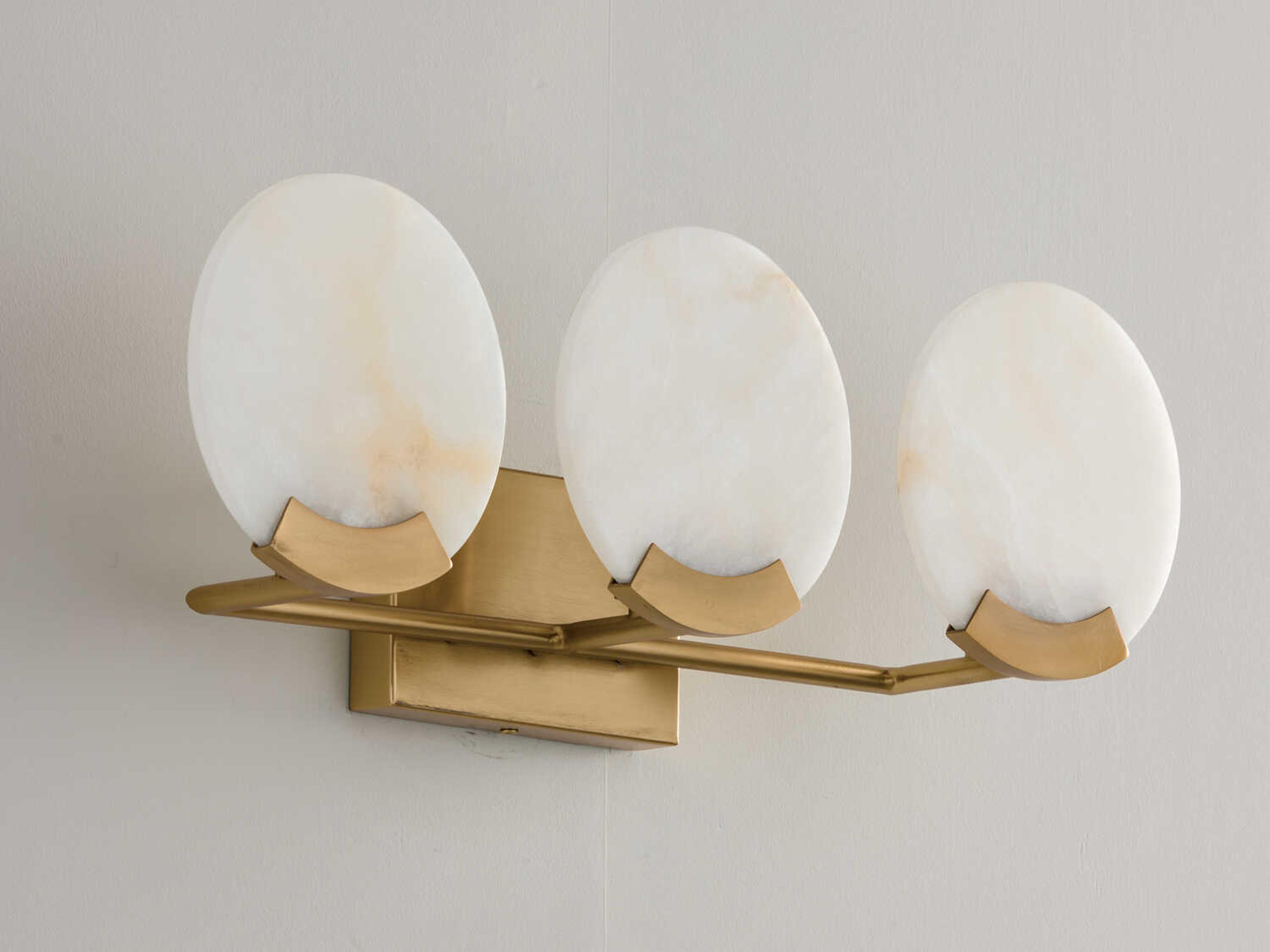 Capital Lighting Oriya 3-Light Aged Brass Vanity Light