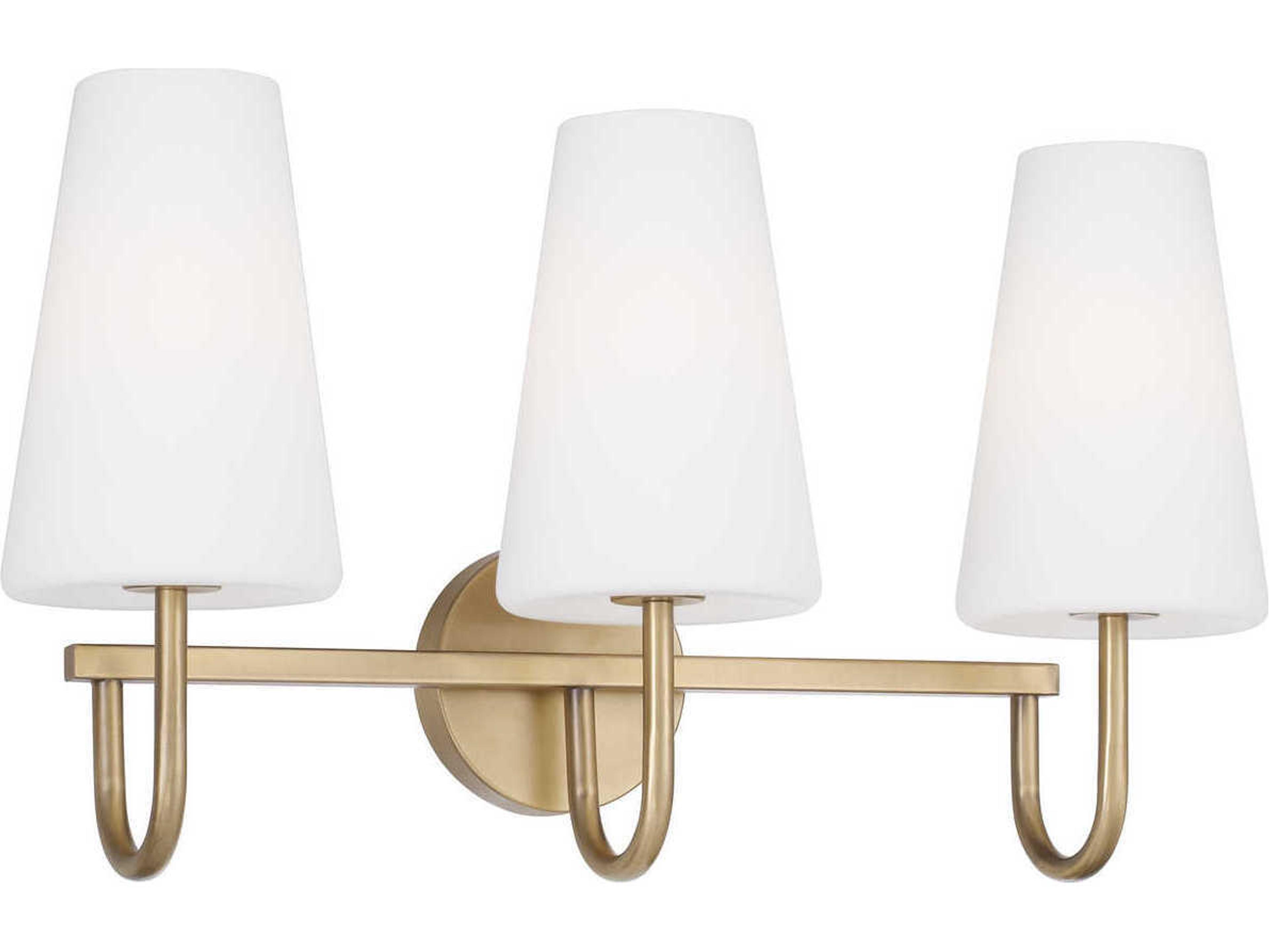 Averitt 3-Light Aged Brass Vanity Light