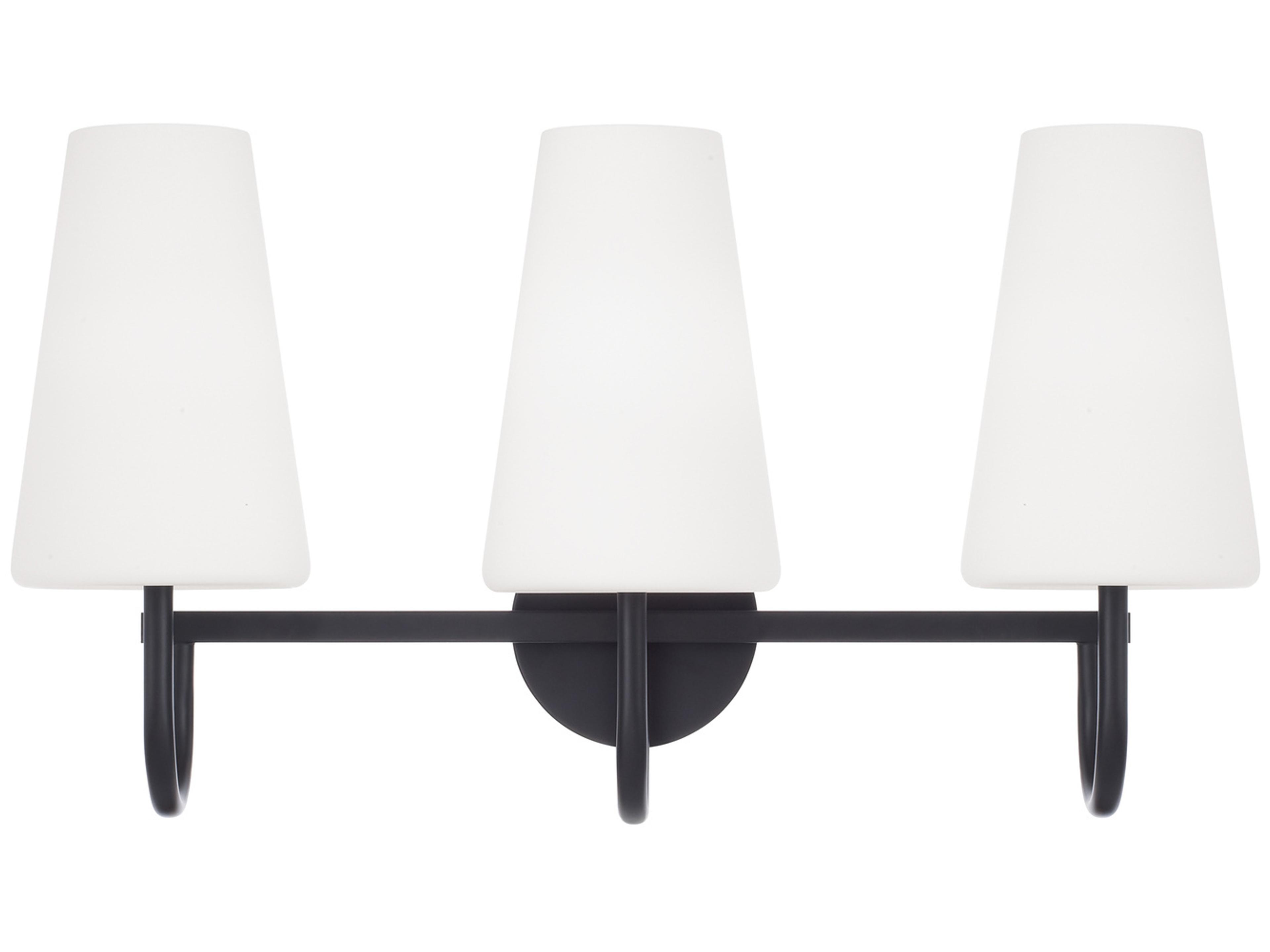 Capital Lighting Averitt 3-Light Matte Black Vanity Light