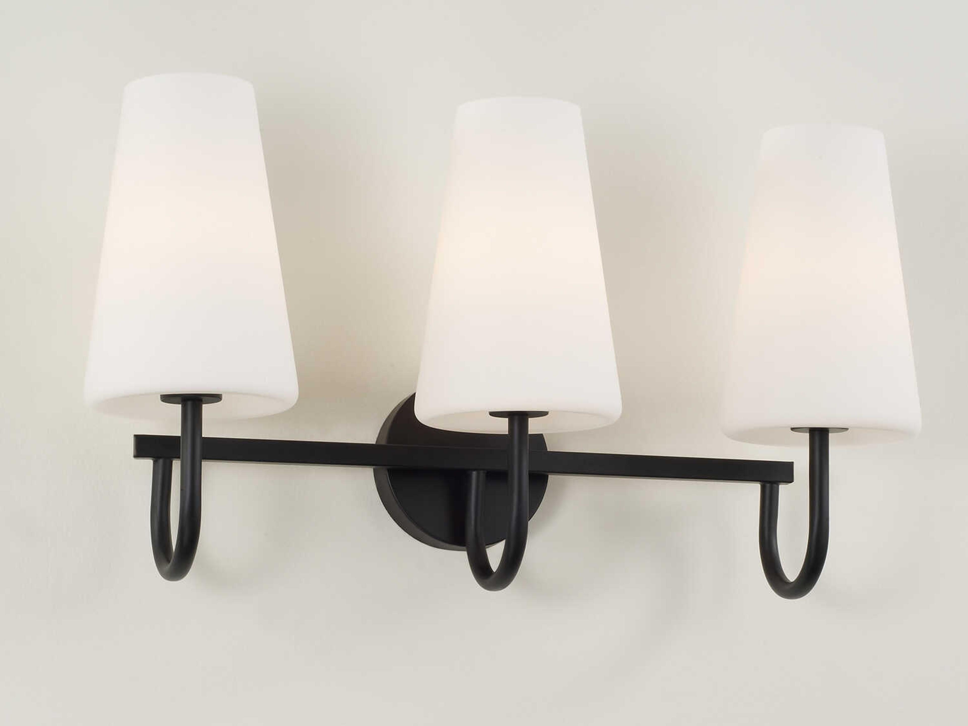 Capital Lighting Averitt 3-Light Matte Black Vanity Light