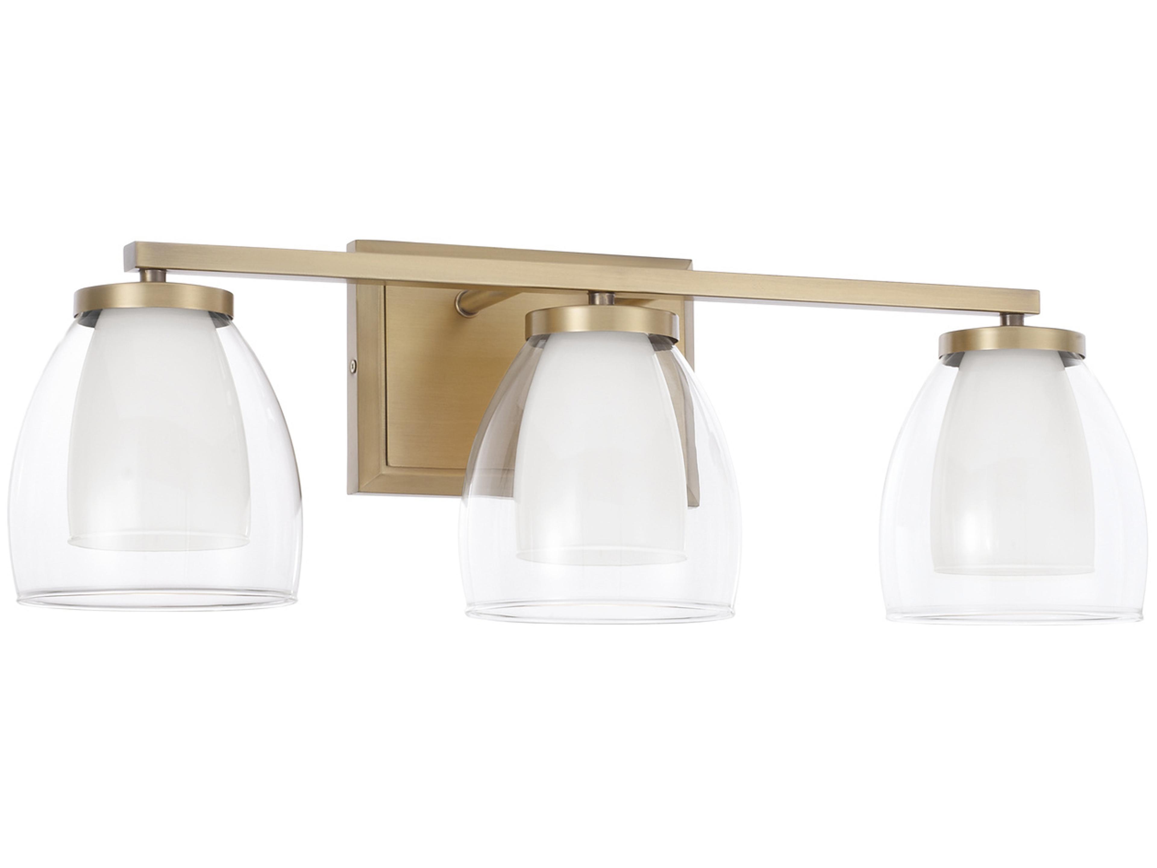 Joss 3-Light Aged Brass Vanity Light