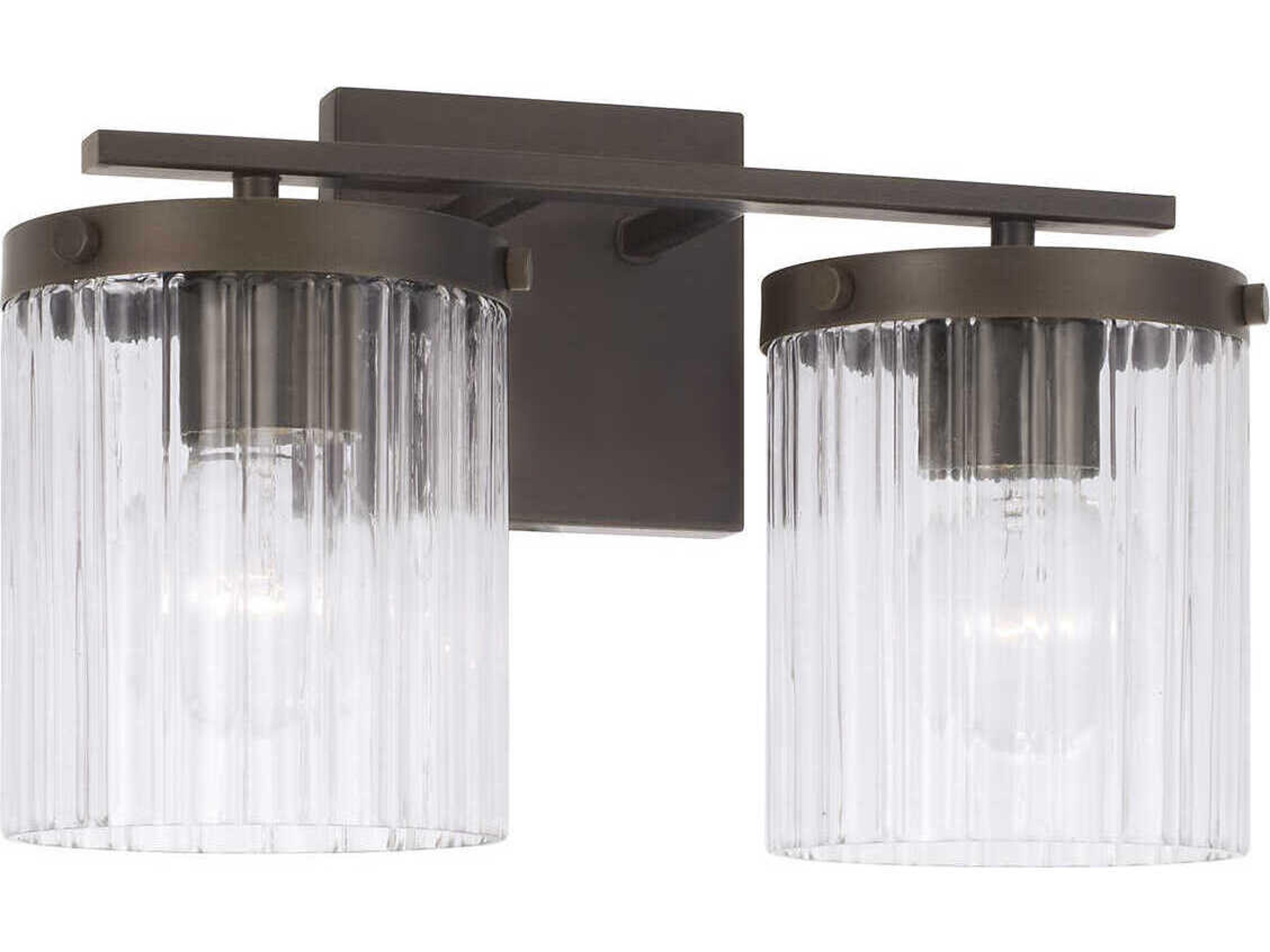 Vaughn 2-Light Oil Rubbed Bronze Vanity Light