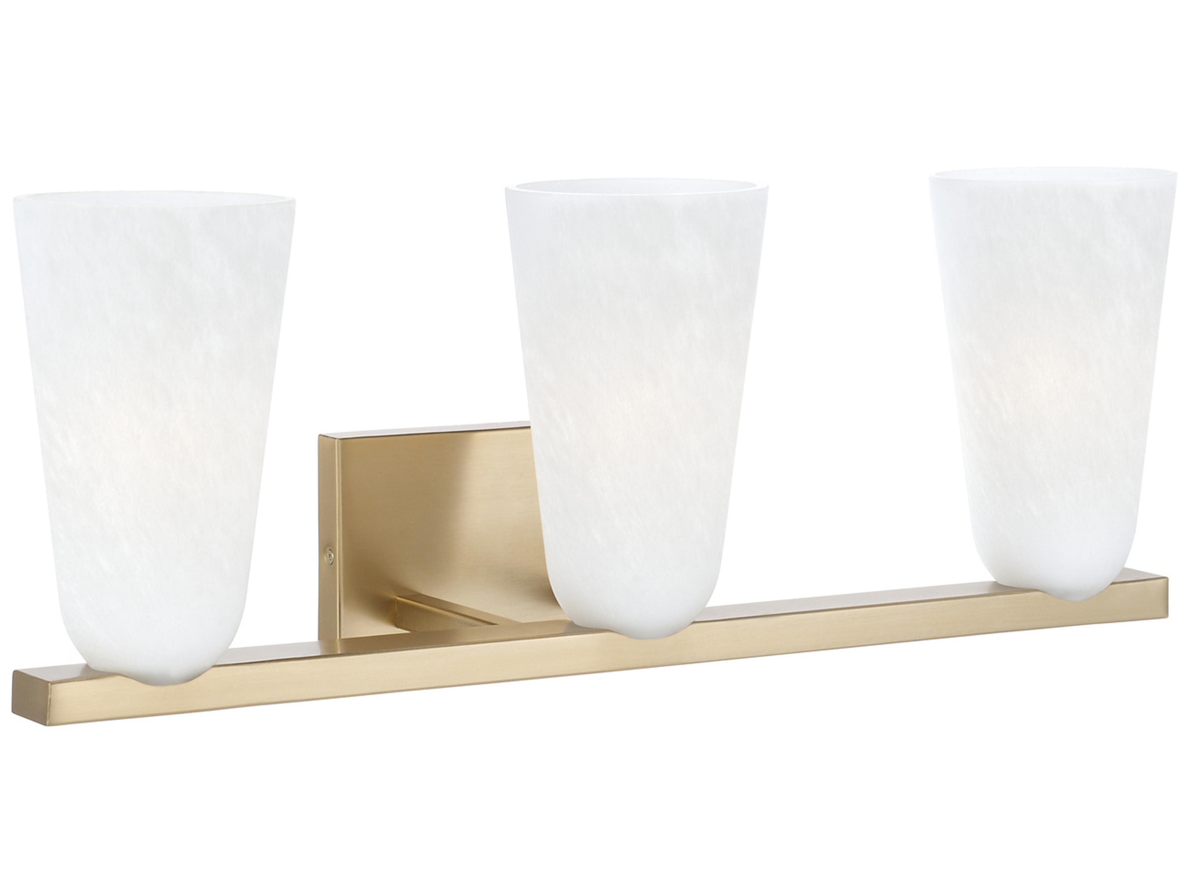 Romy 3-Light Matte Brass Vanity Light