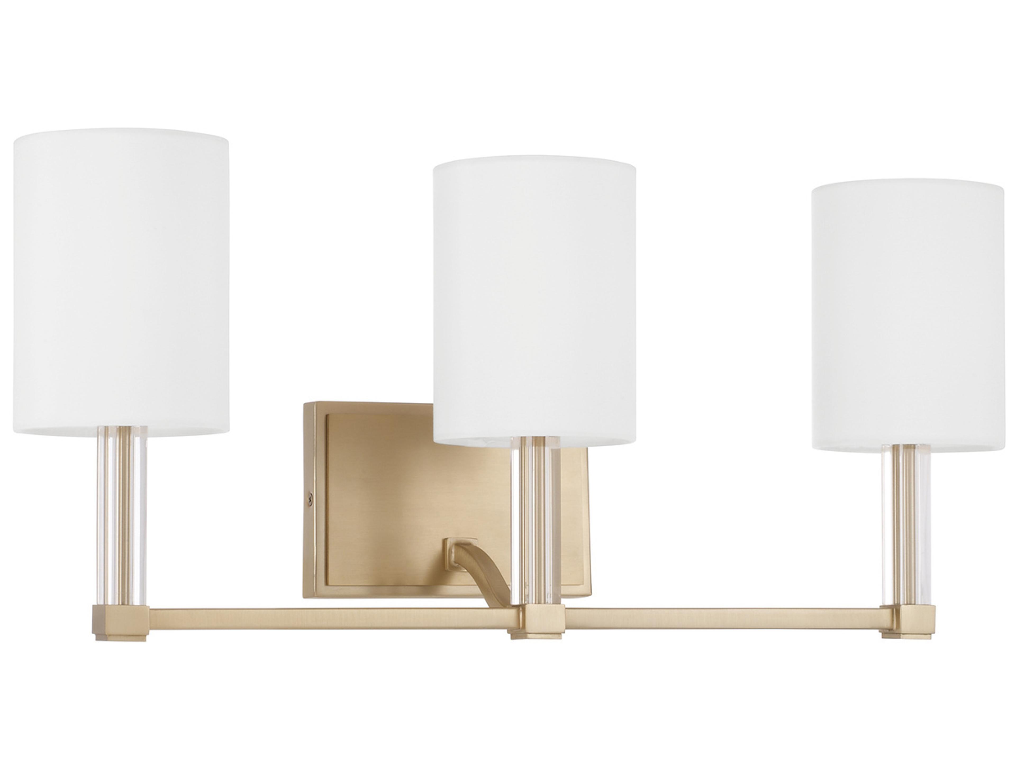 Ingrid 3-Light Matte Brass Vanity Light