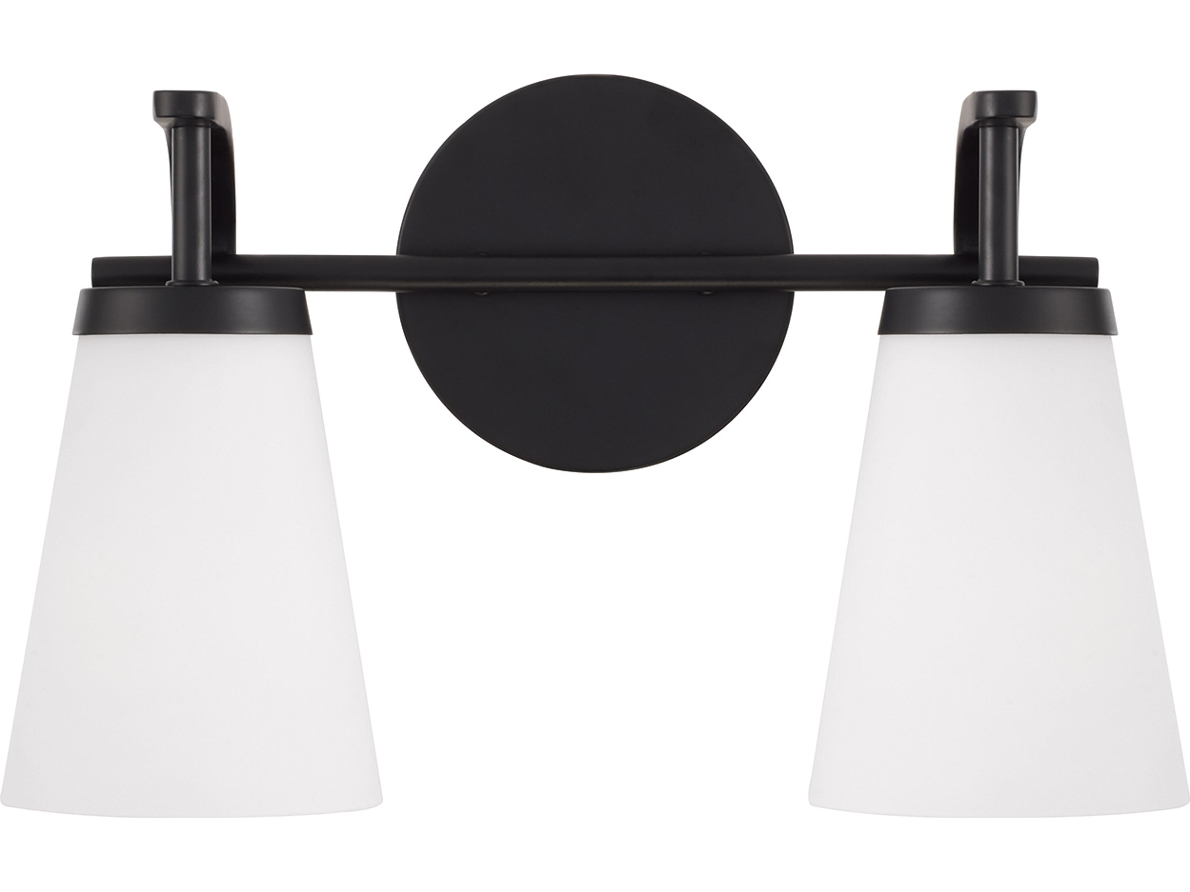 Capital Lighting Drake 2-light Matte Black Vanity Light