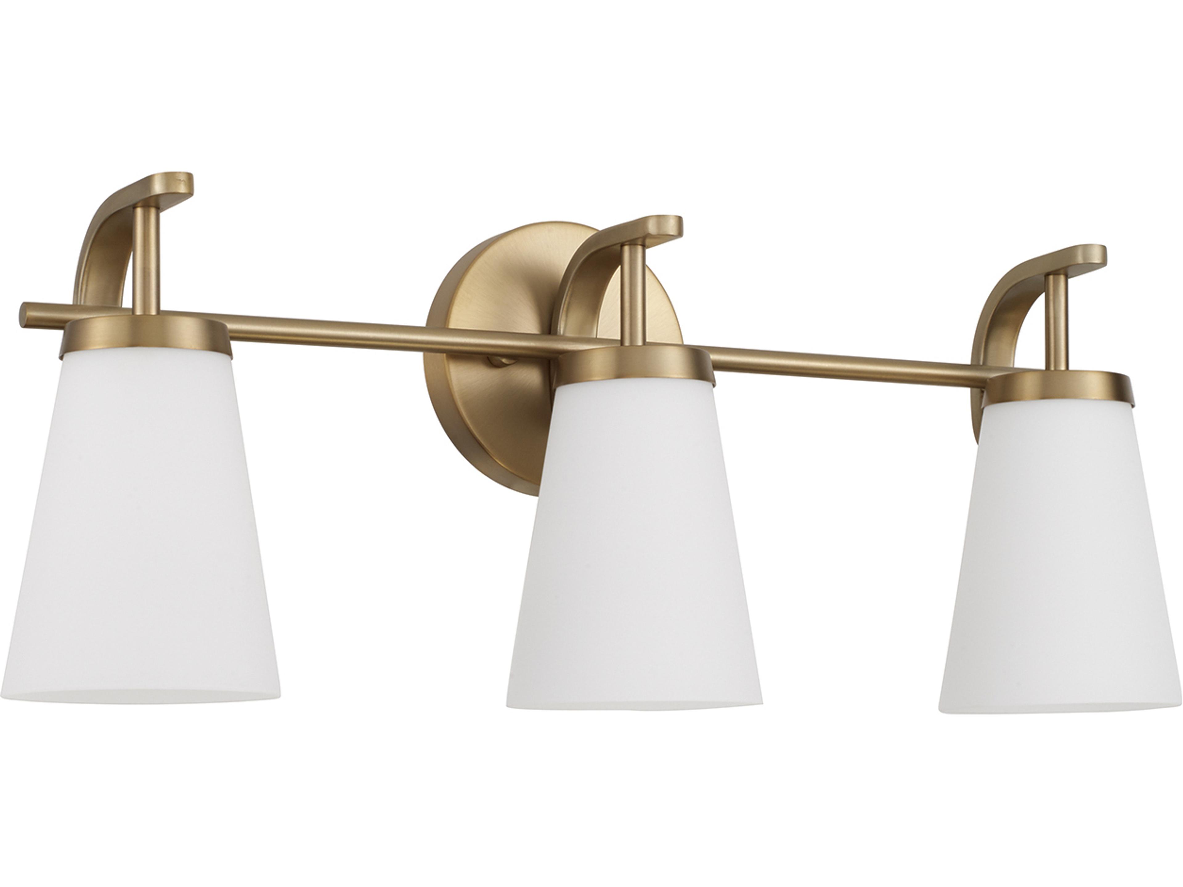Drake 3-light Aged Brass Vanity Light
