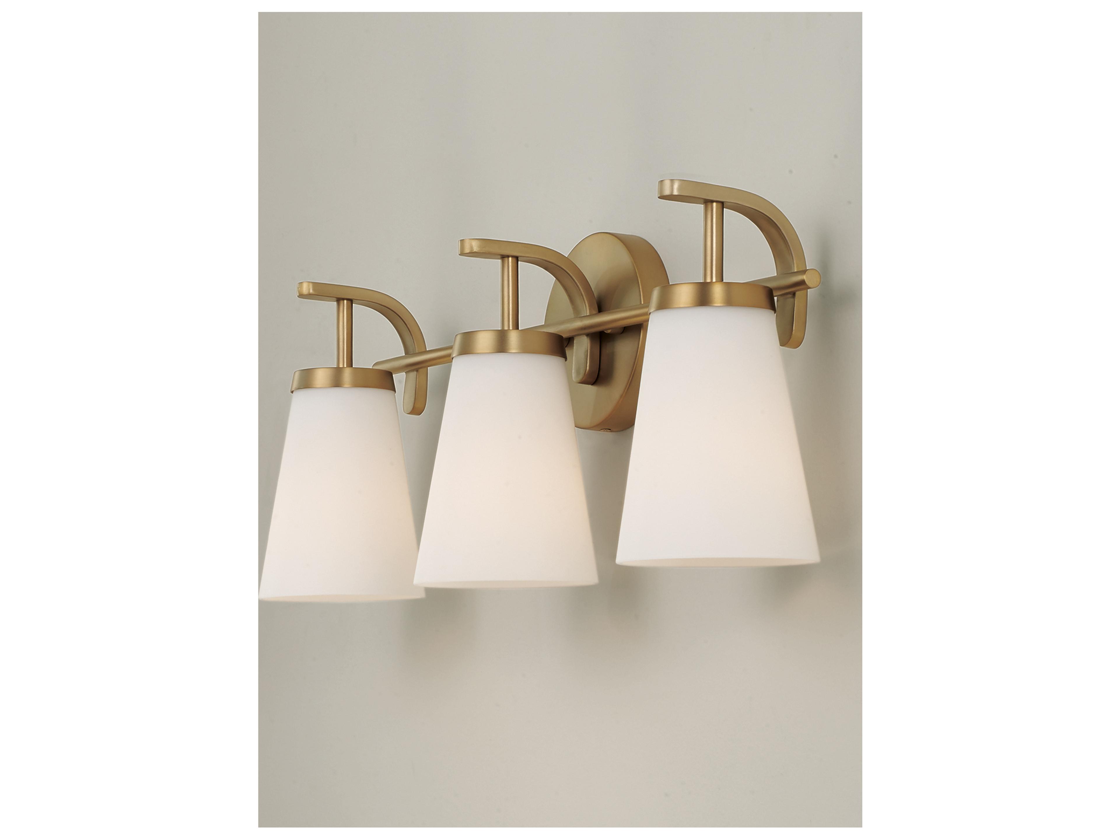 Capital Lighting Drake 3-light Aged Brass Vanity Light