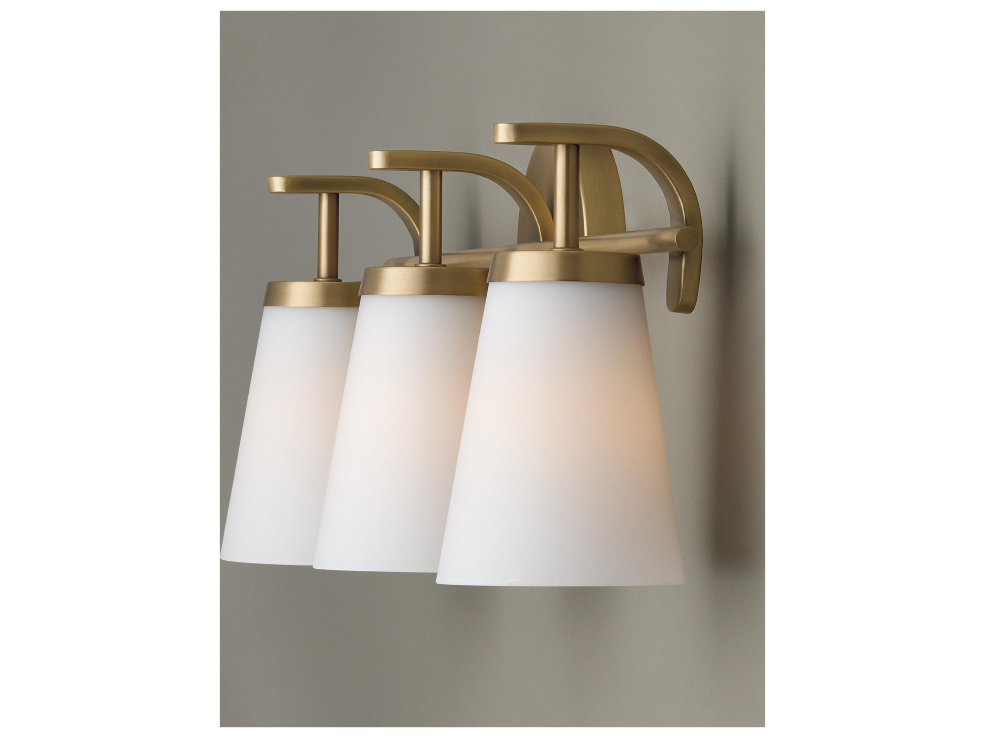 Capital Lighting Drake 3-light Aged Brass Vanity Light