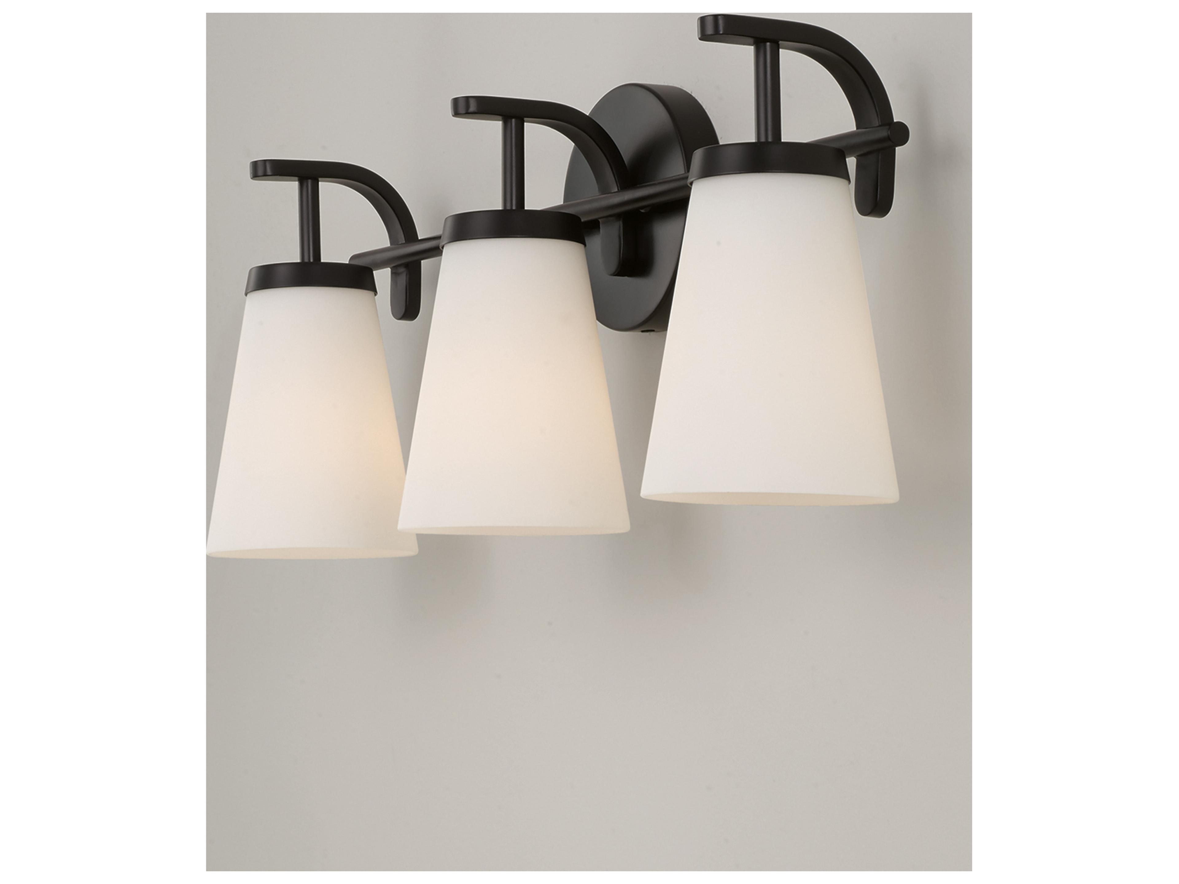 Capital Lighting Drake 3-light Matte Black Vanity Light