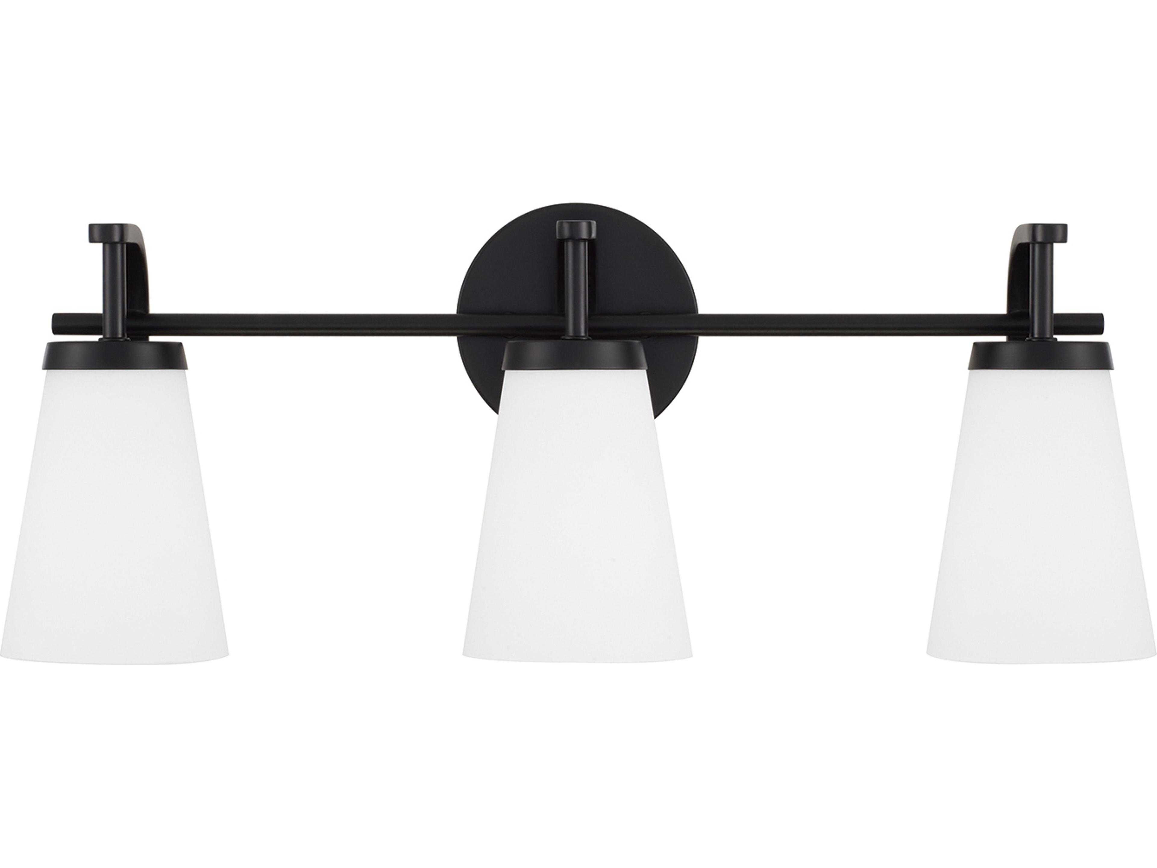 Capital Lighting Drake 3-light Matte Black Vanity Light
