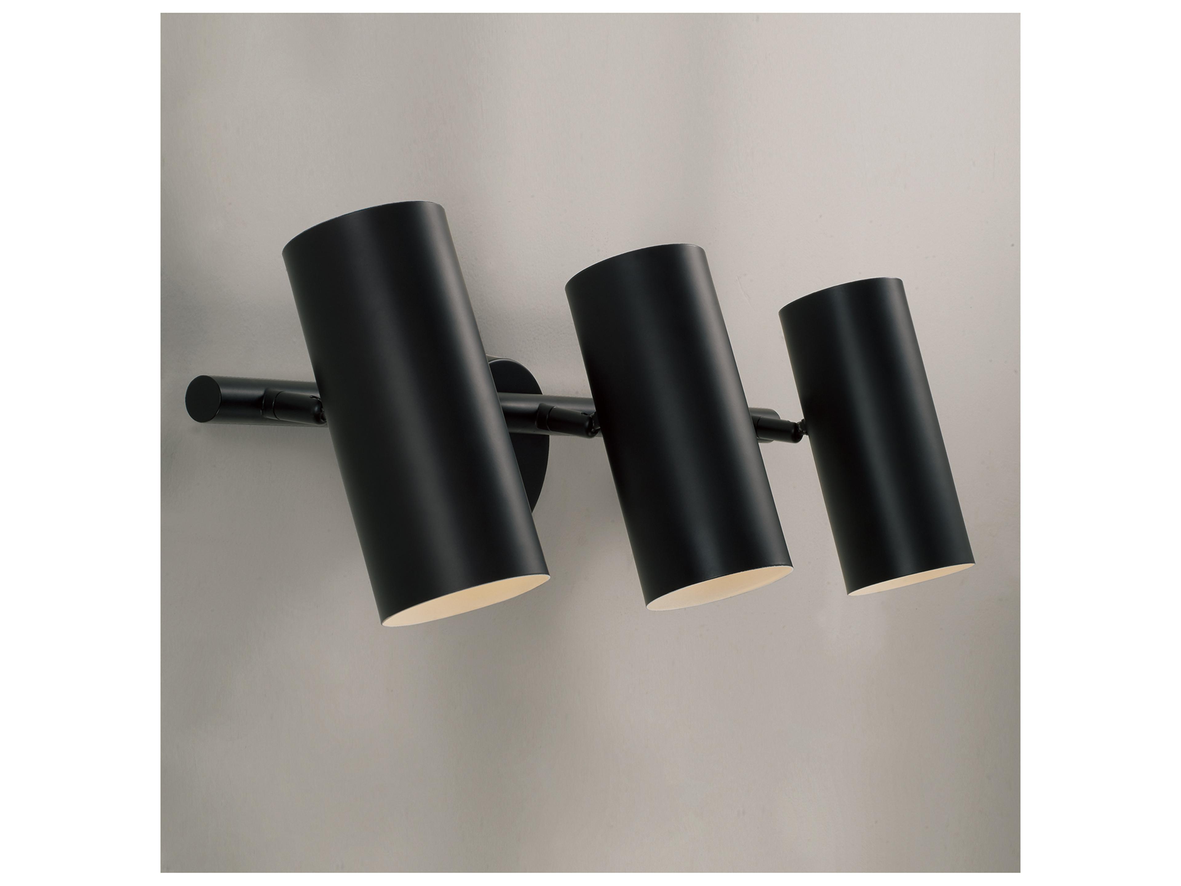 Capital Lighting Robbie 3-light Matte Black Brass Vanity Light