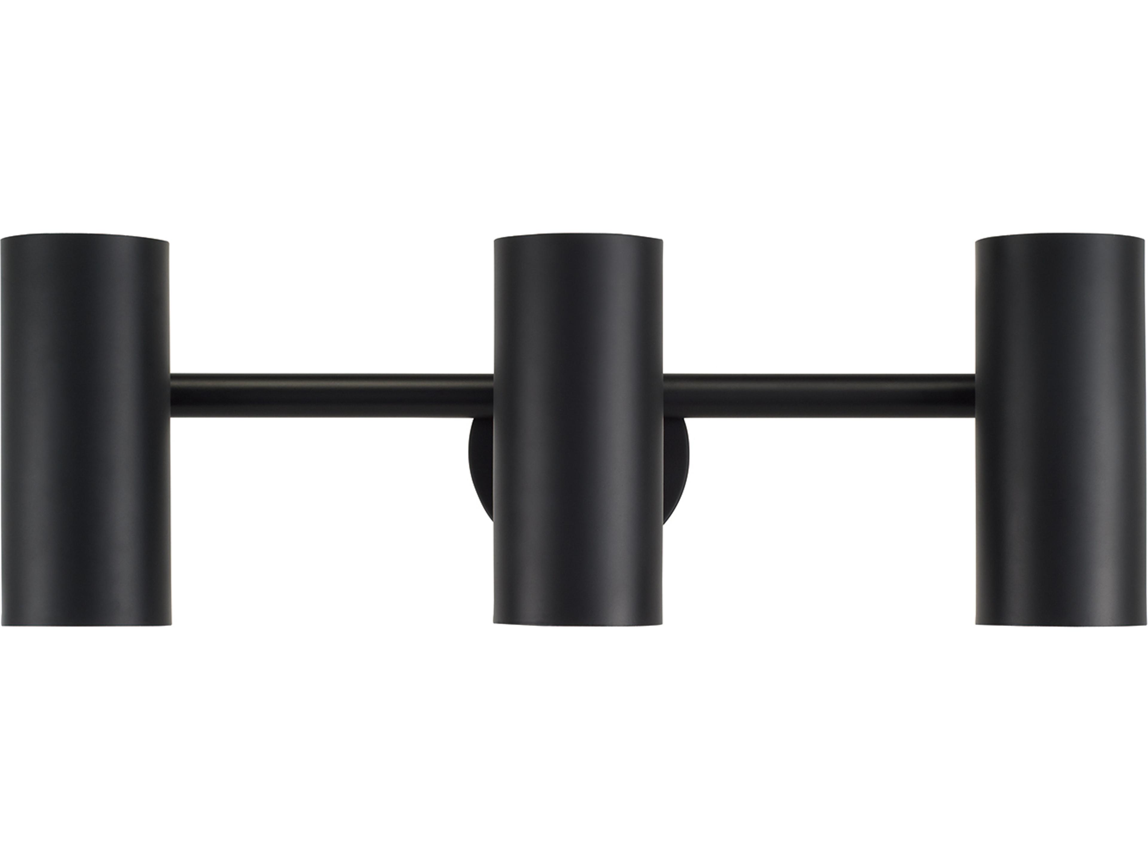 Capital Lighting Robbie 3-light Matte Black Brass Vanity Light