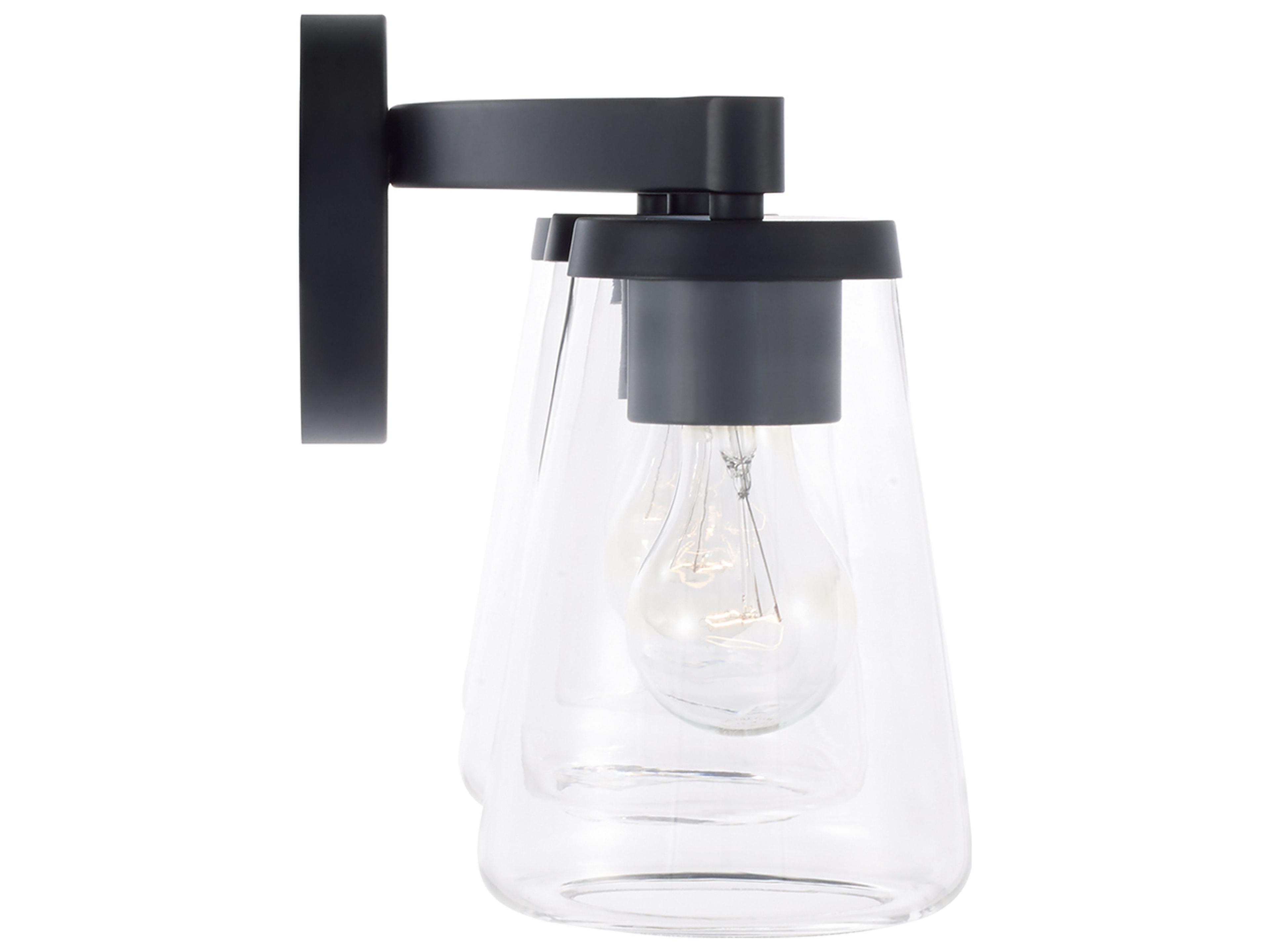 Capital Lighting Aaron 3-light Matte Black Vanity Light