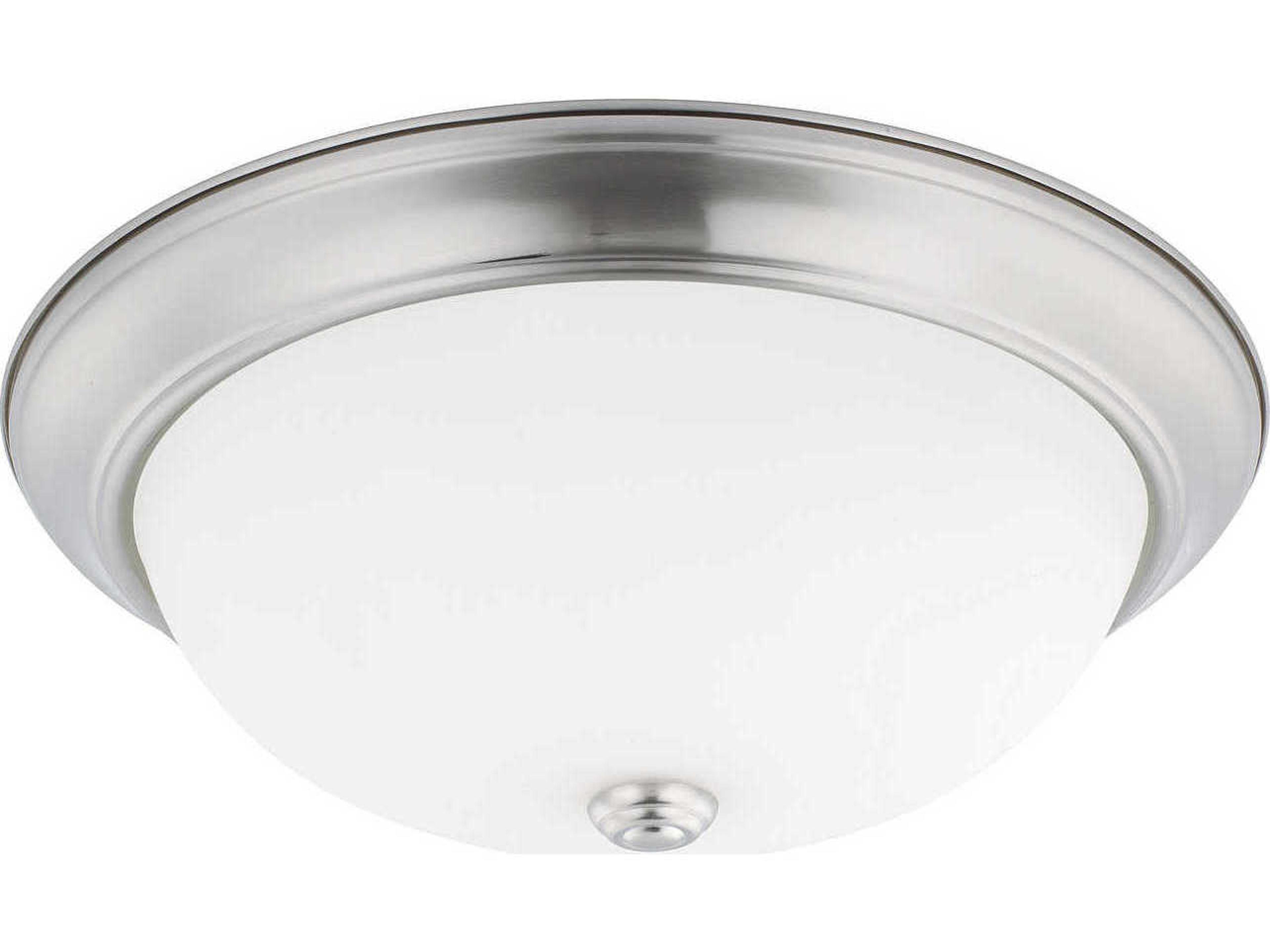 Capital Lighting 3-Light Brushed Nickel Glass Bowl Flush Mount