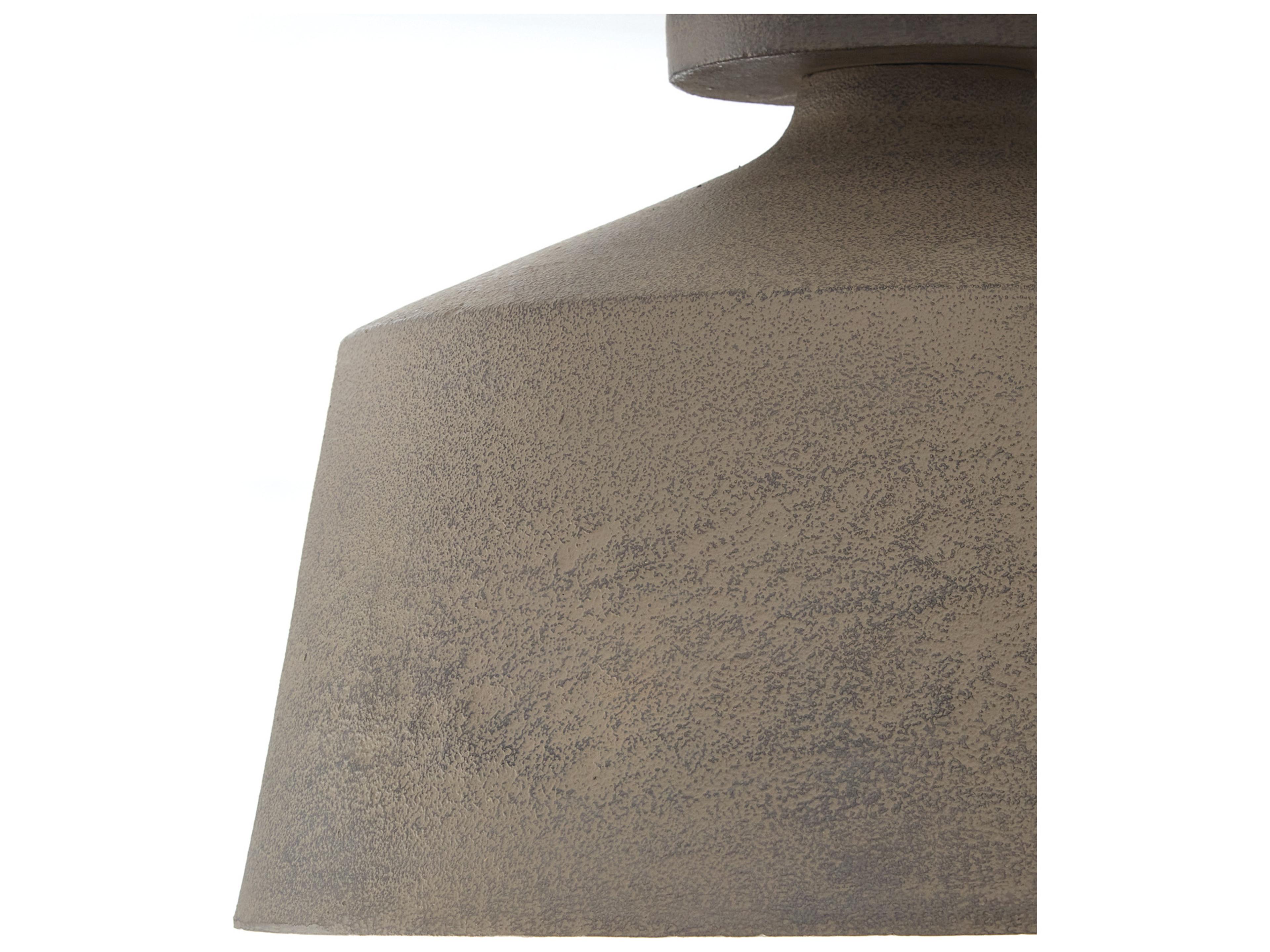 Capital Lighting Quarry 1-Light Clay Gray Semi Flush Mount