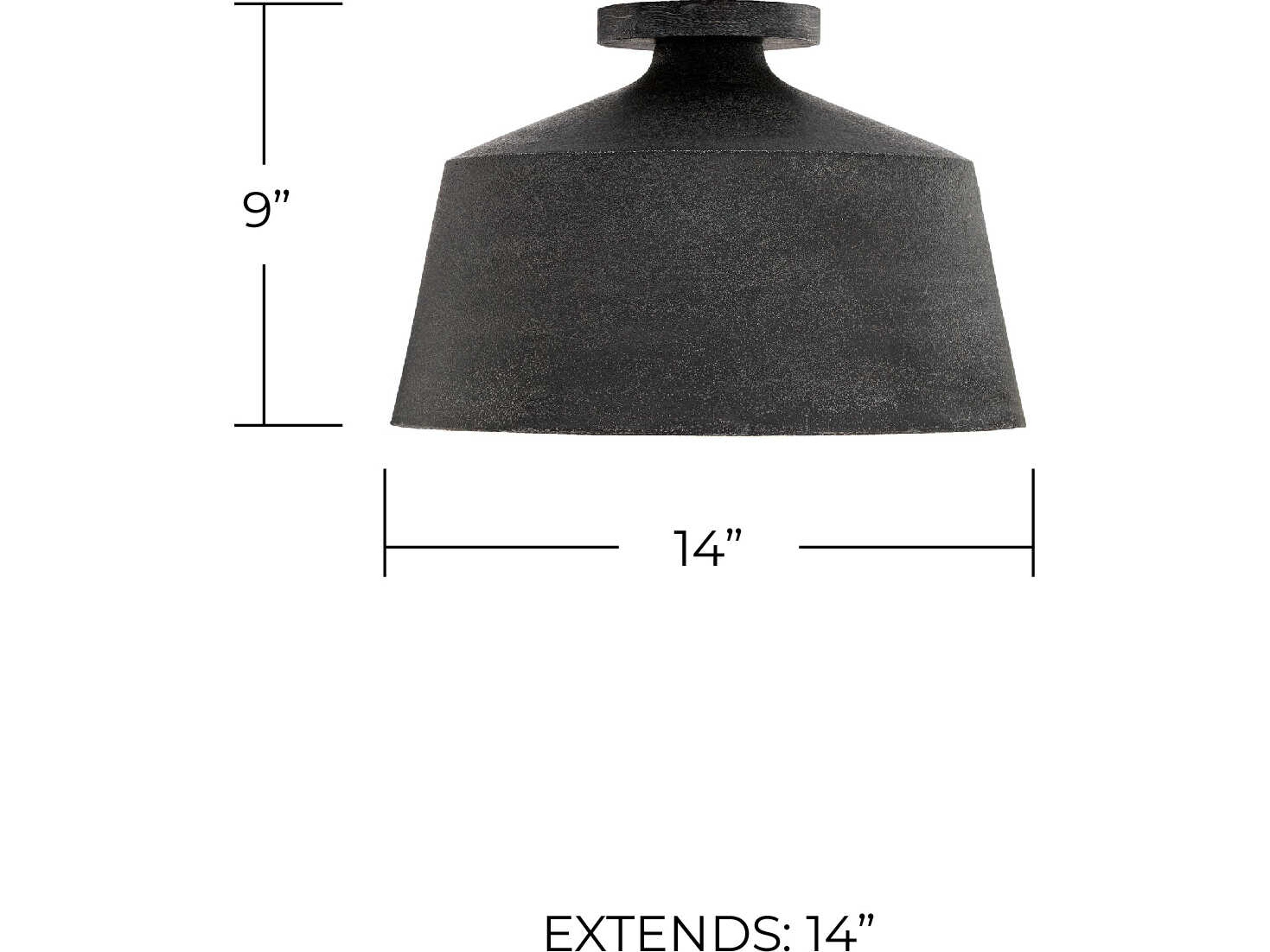 Capital Lighting Quarry 1-Light Black Dome Semi Flush Mount