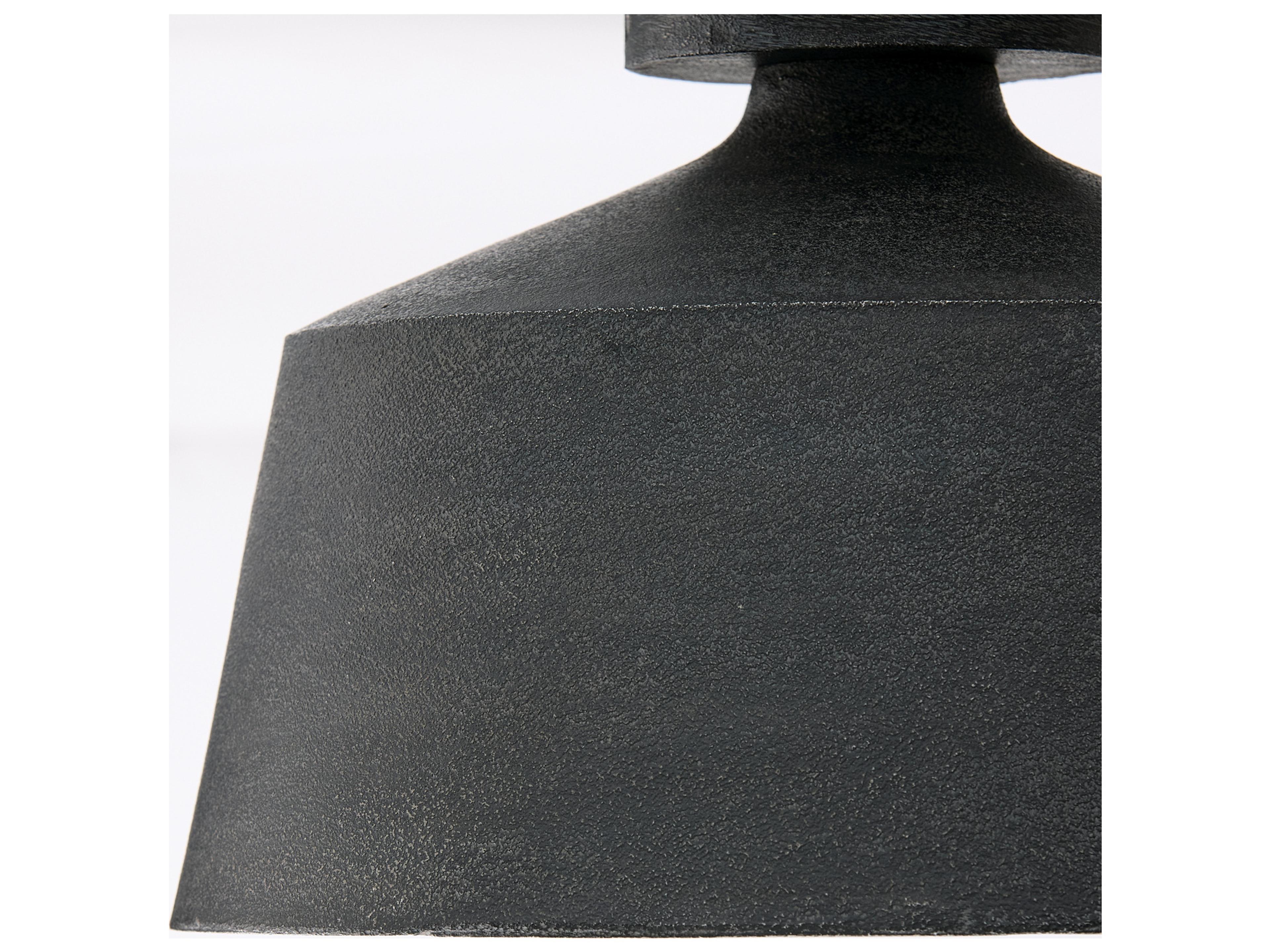 Capital Lighting Quarry 1-Light Black Dome Semi Flush Mount