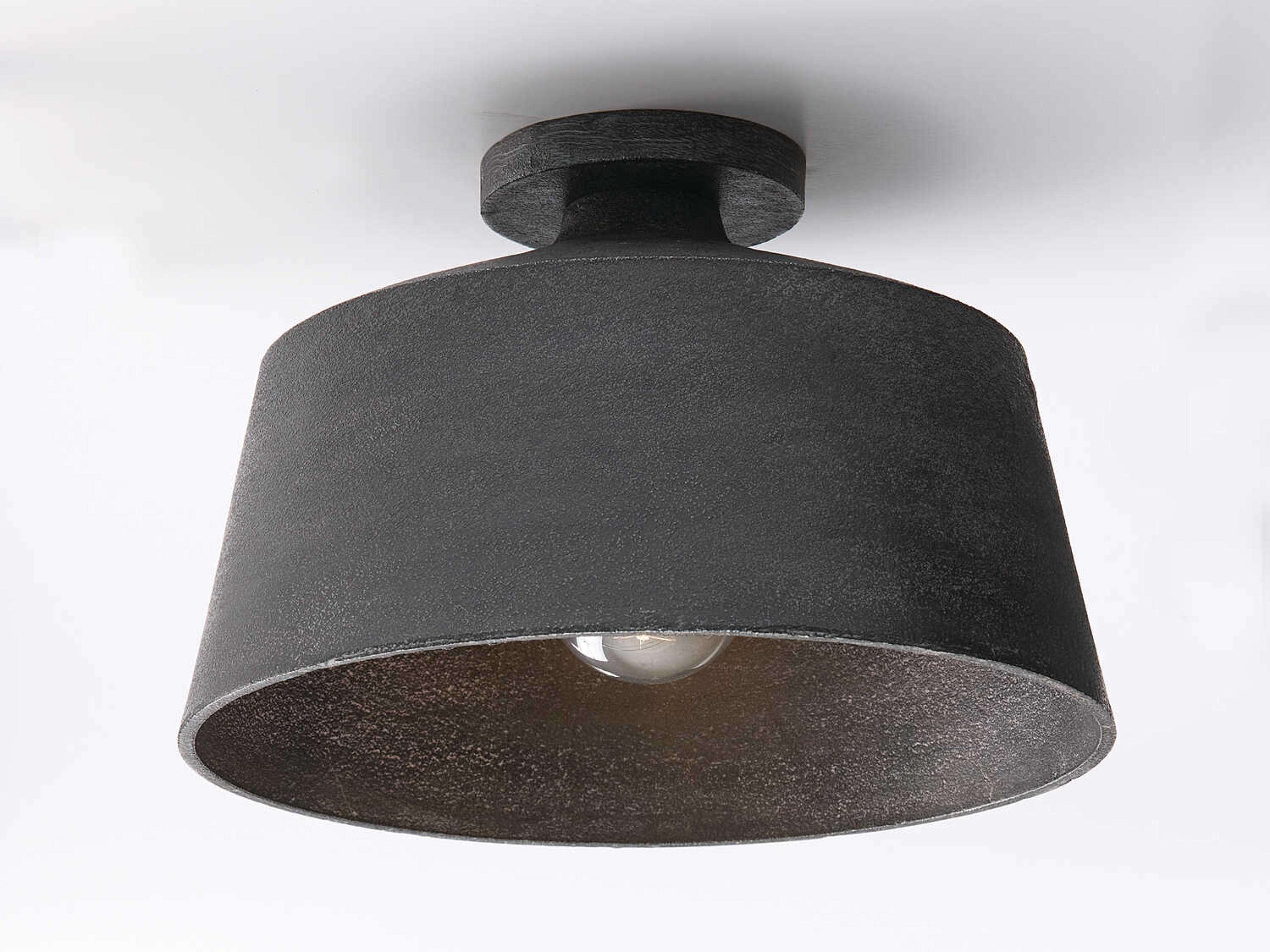 Capital Lighting Quarry 1-Light Black Dome Semi Flush Mount