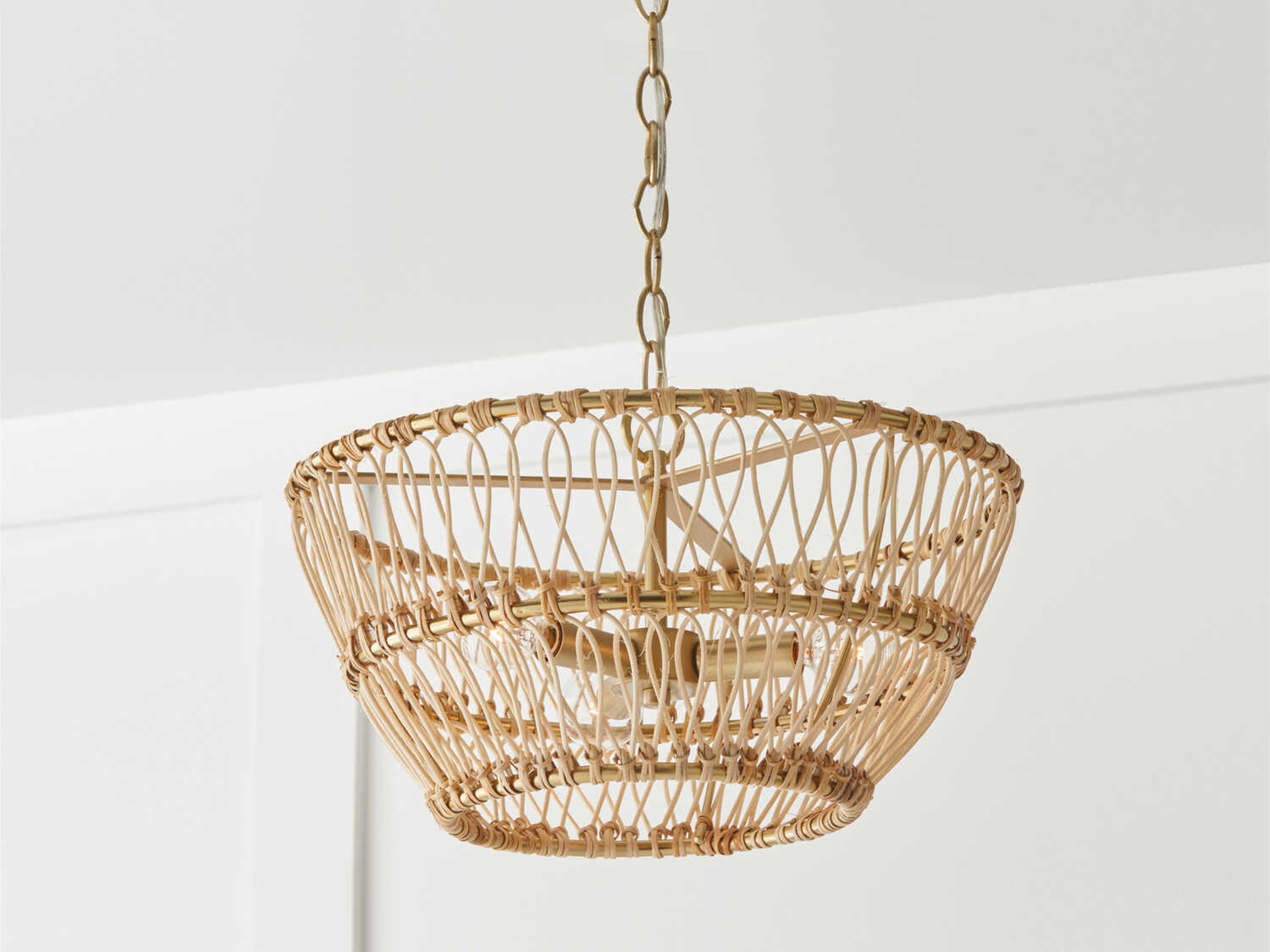 Capital Lighting Wren 3-Light Matte Brass Brown Semi Flush Mount