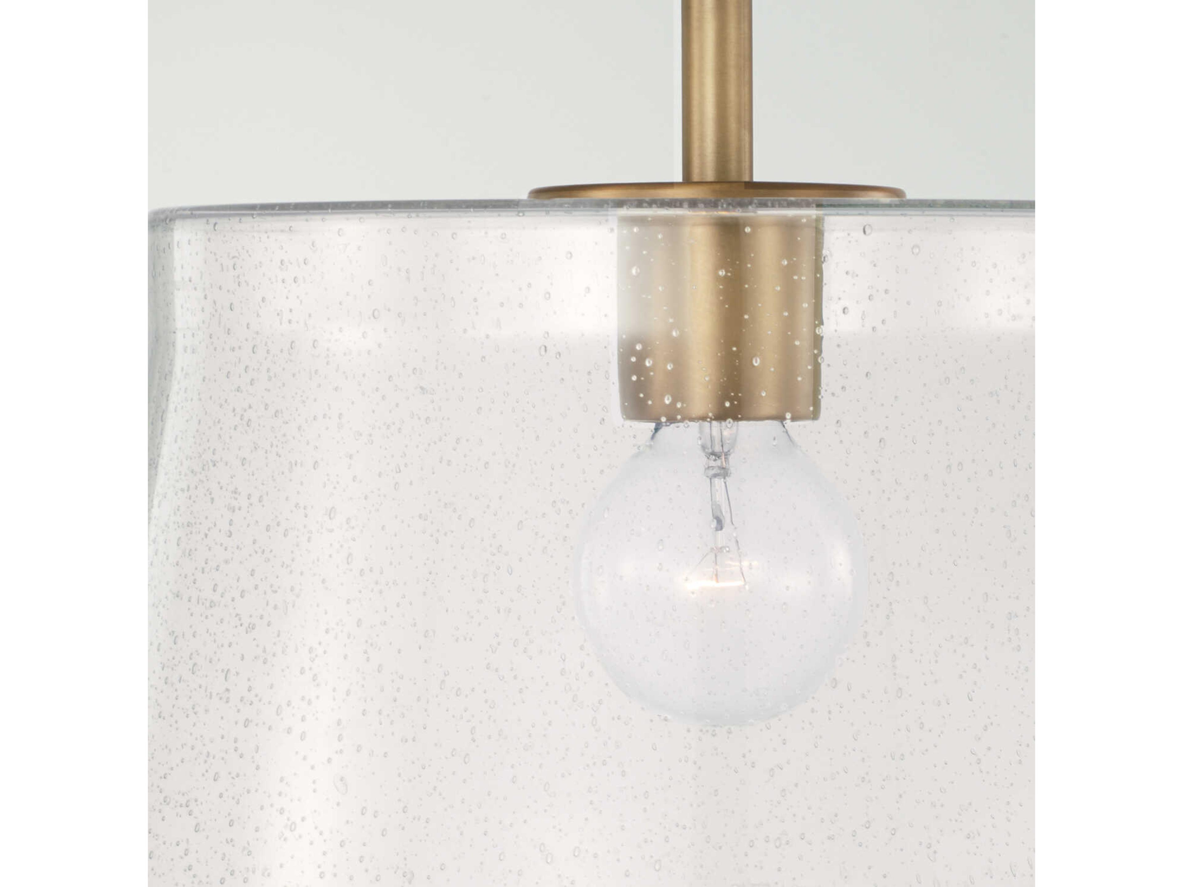 Capital Lighting Baker 1-Light Aged Brass Glass Empire Pendant