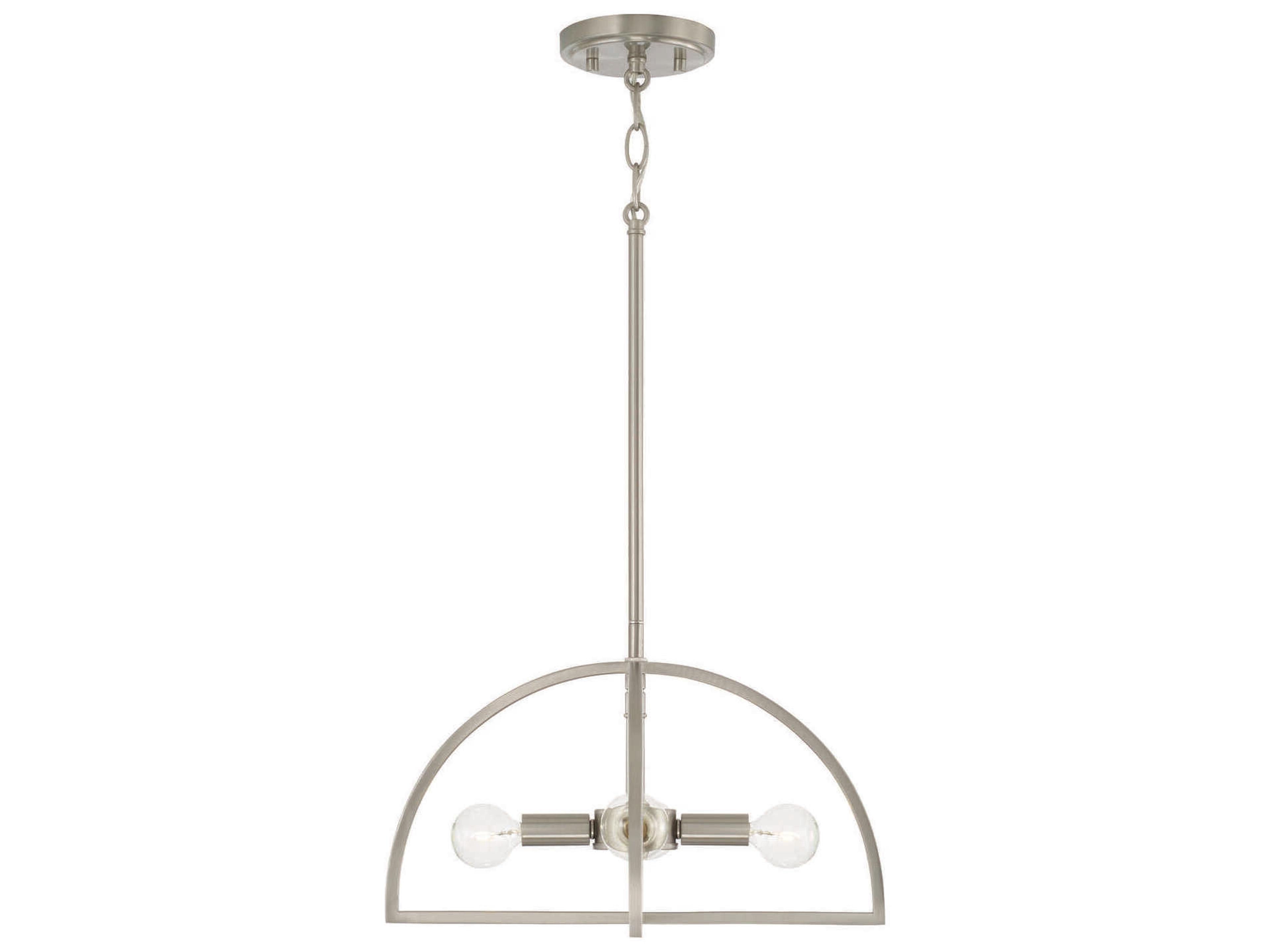 Capital Lighting Lawson 4-Light Brushed Nickel Geometric Semi Flush Mount