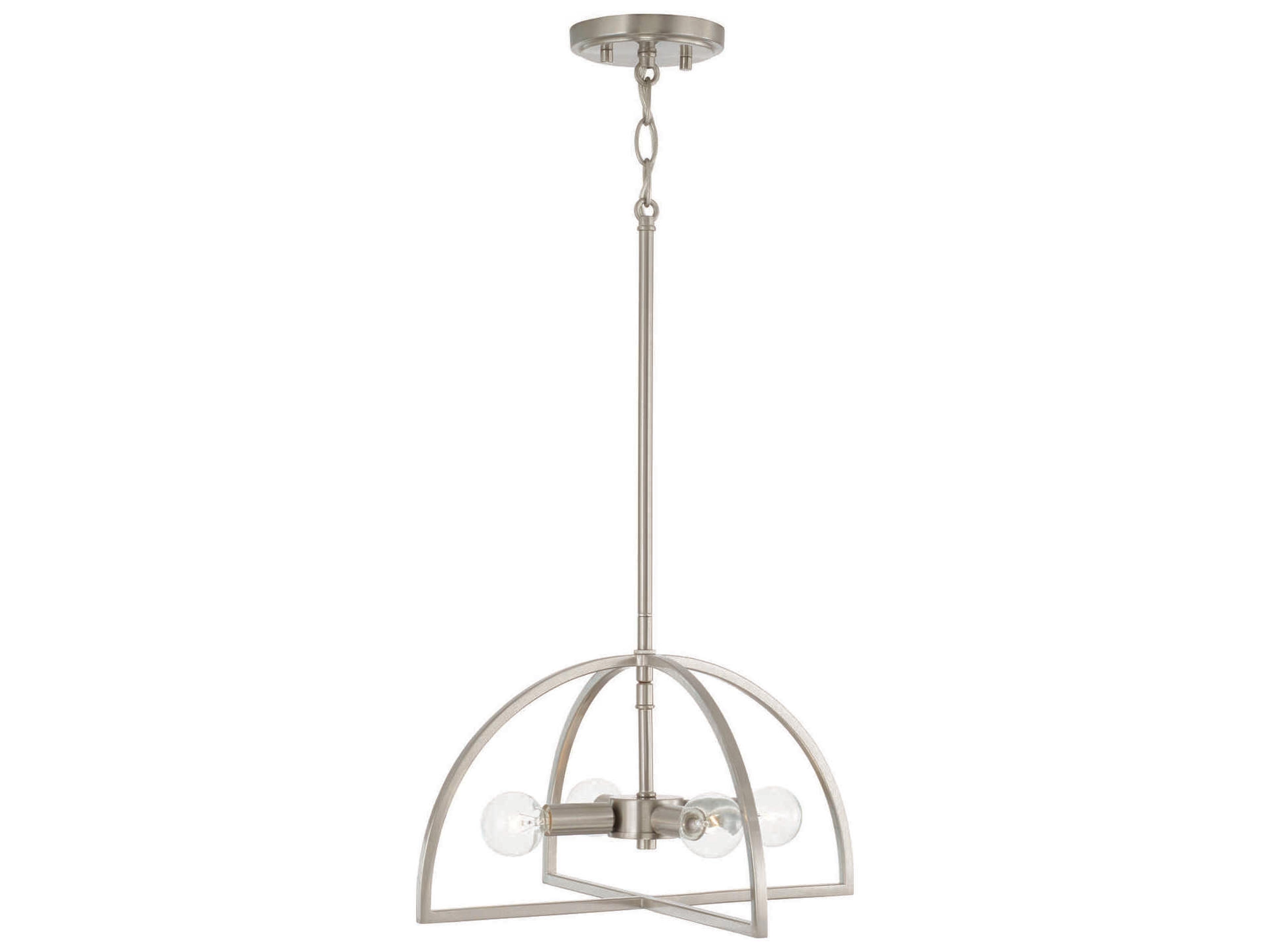 Capital Lighting Lawson 4-Light Brushed Nickel Geometric Semi Flush Mount
